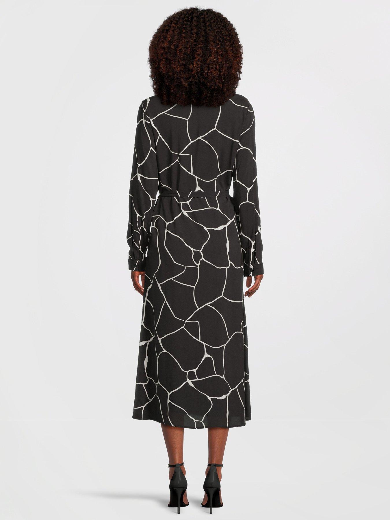 vila-printed-midi-shirt-dress-blackstillFront