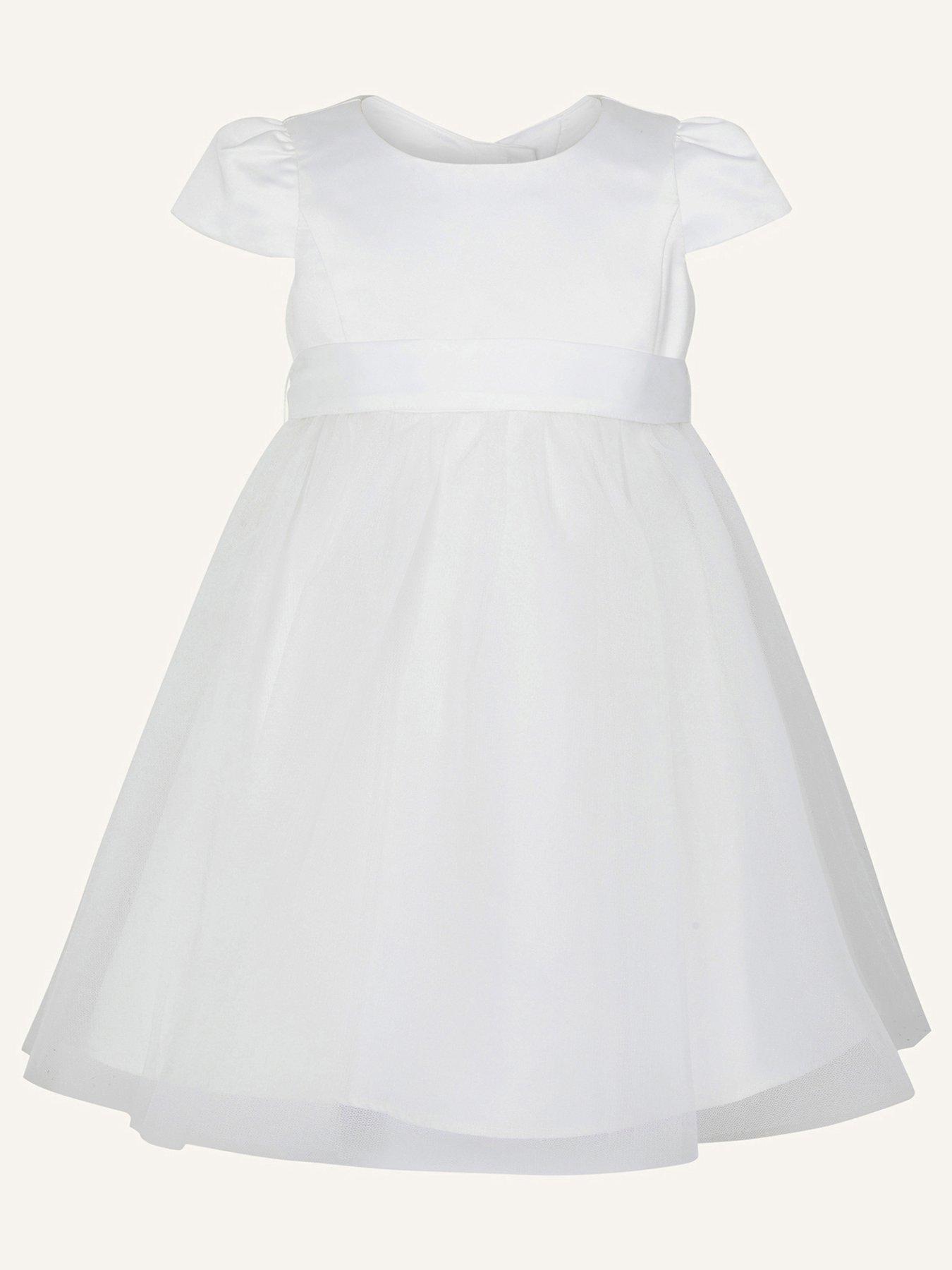 Monsoon Girls Pearl Belt Henrietta Dress Ivory Very Ireland