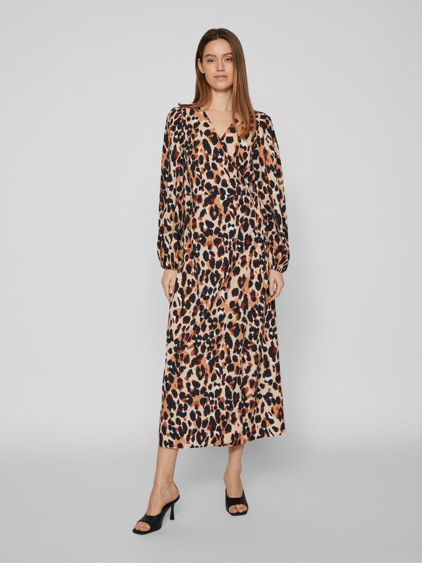 Vila animal cheap print dress