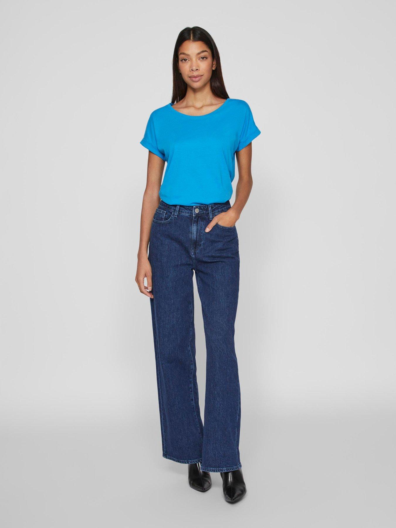 vila-freya-high-waist-wide-leg-jeans-dark-blue-denim