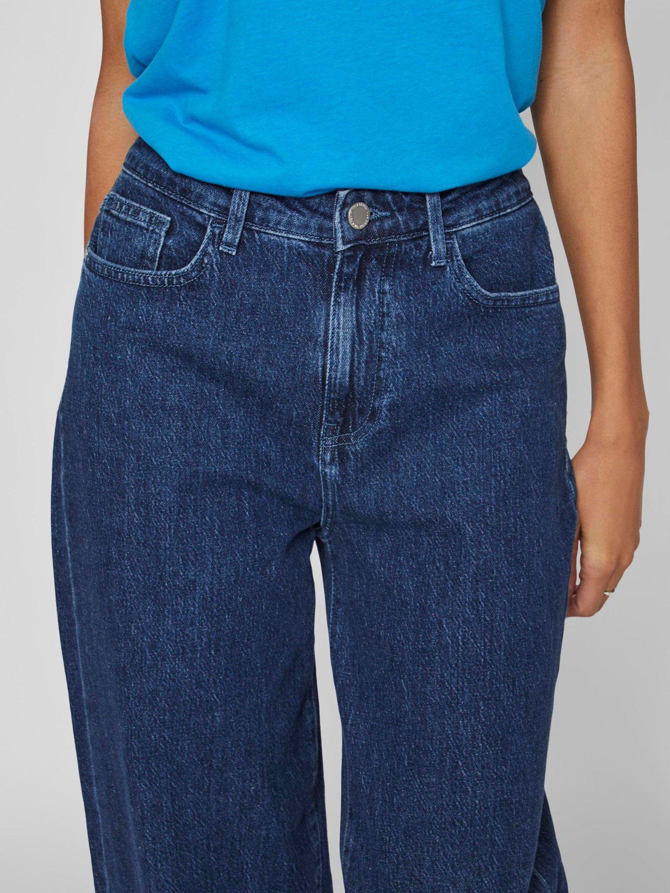 vila-freya-high-waist-wide-leg-jeans-dark-blue-denimoutfit