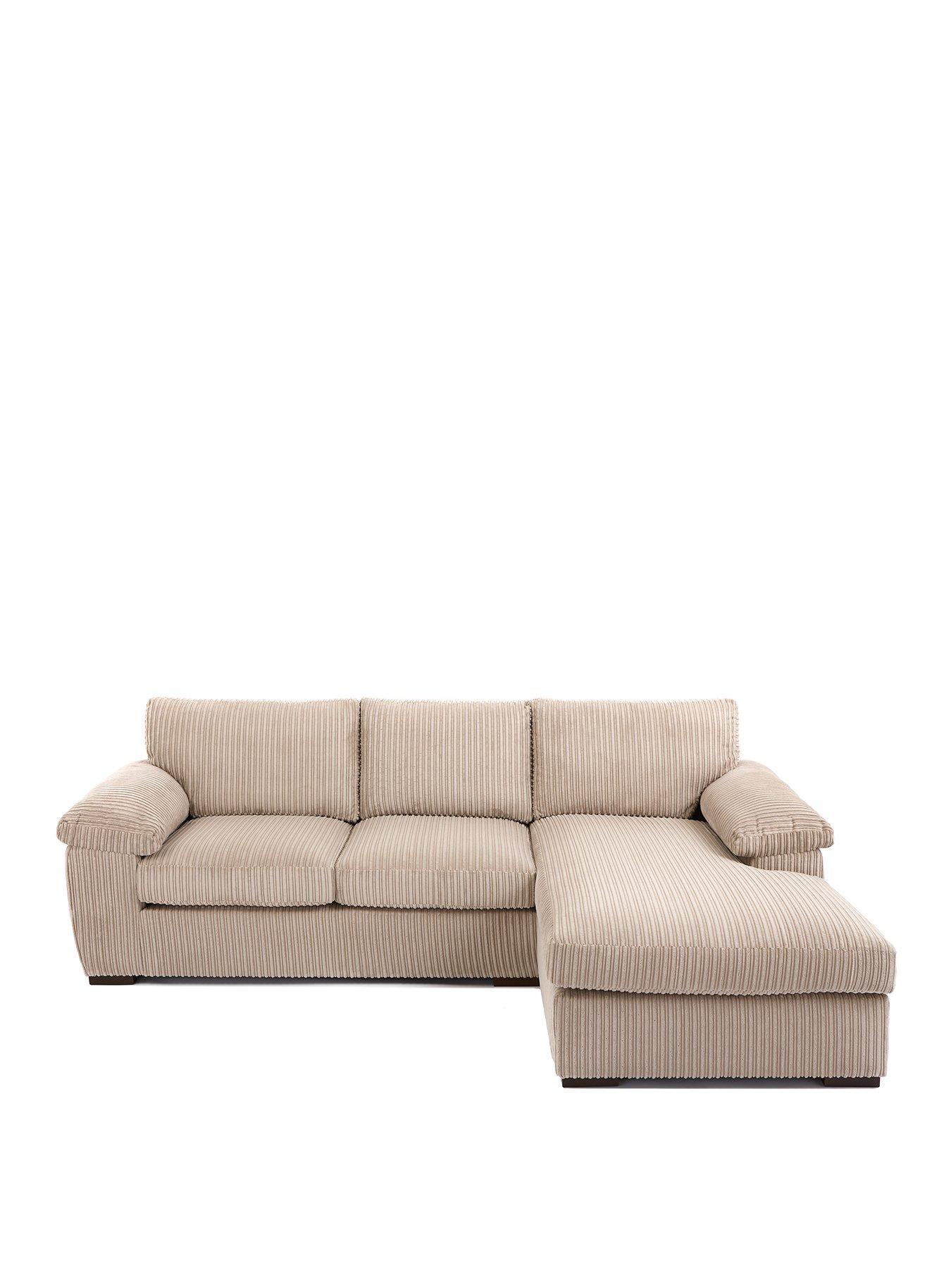 very-home-amalfi-3-seater-standard-back-right-hand-fabric-corner-chaise-sofa-cream-fscreg-certifiedstillFront