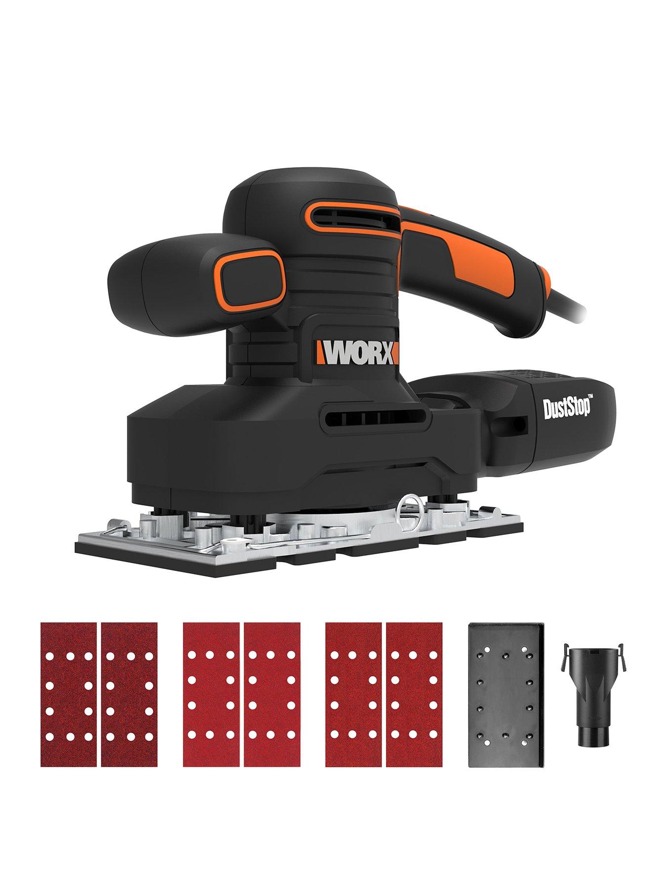 Image of Worx 250W Electric Corded Finishing Sander with Accessories