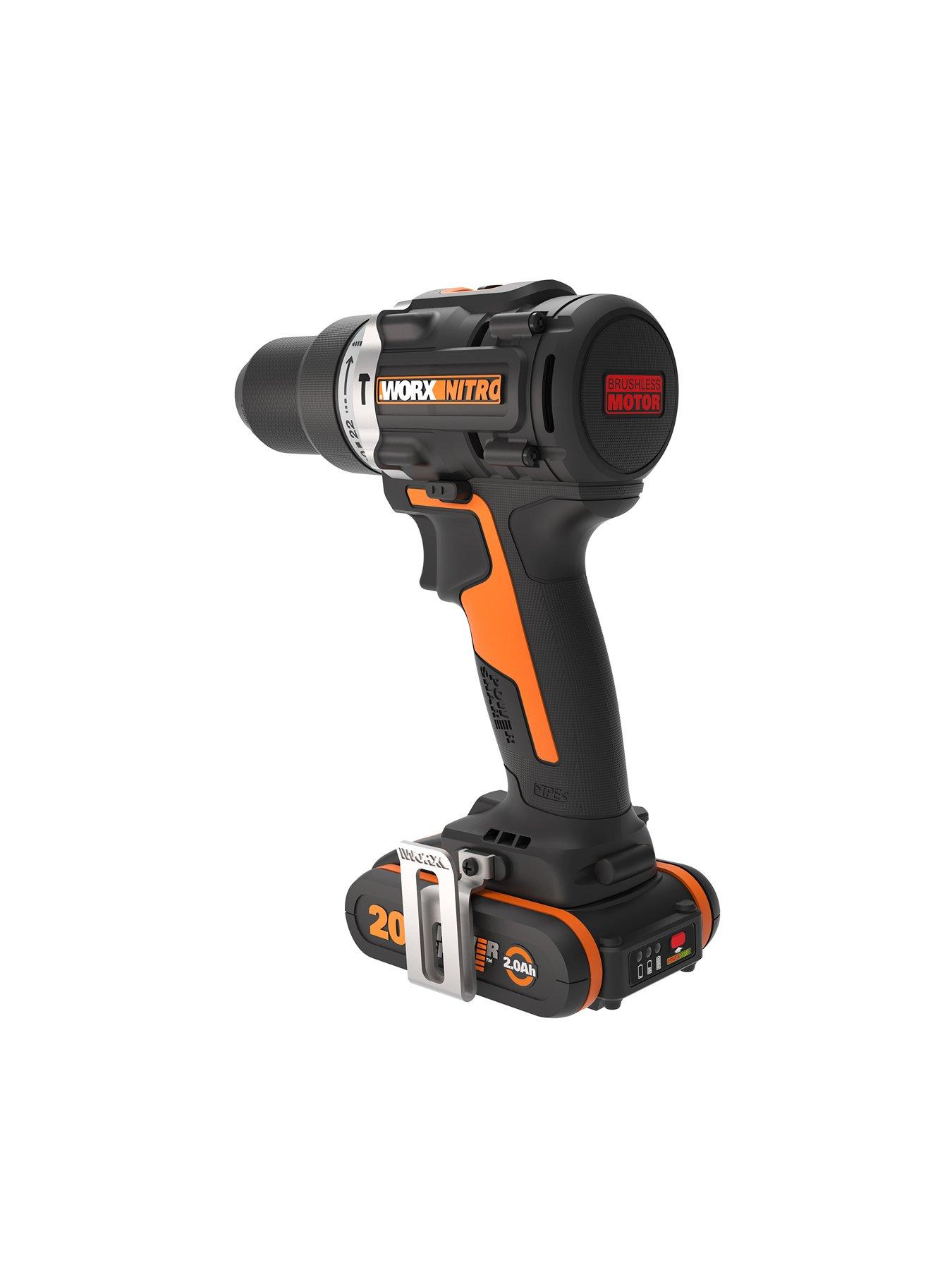 worx-wx352nbsp20v-cordless-brushless-impact-drill-drivernbspwith-75-piece-drill-bit-set-x2-batteries-and-chargerback