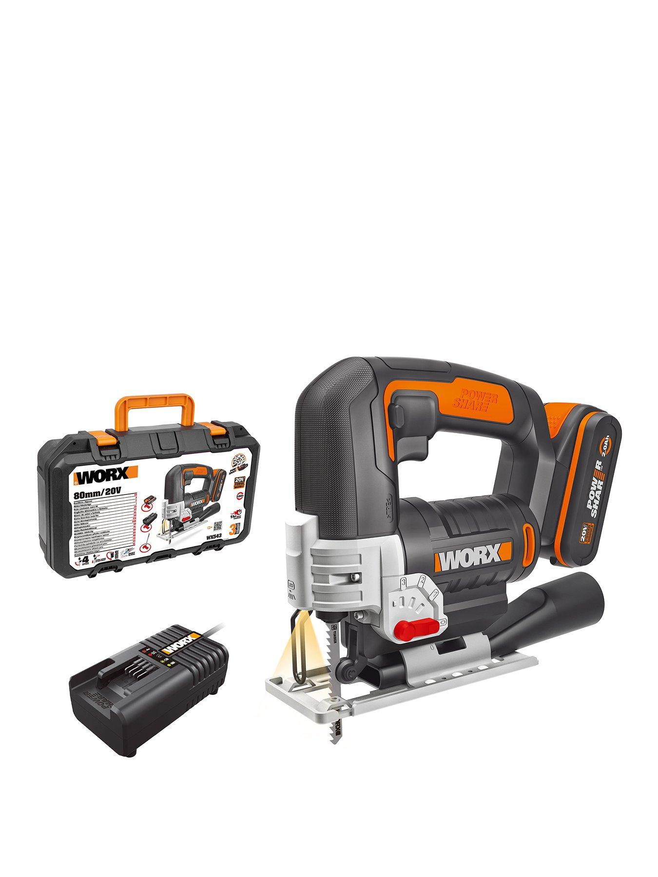 undefined 20V 24mm Cordless Jigsaw with x1 2.0Ah Battery, Charger  &  Case