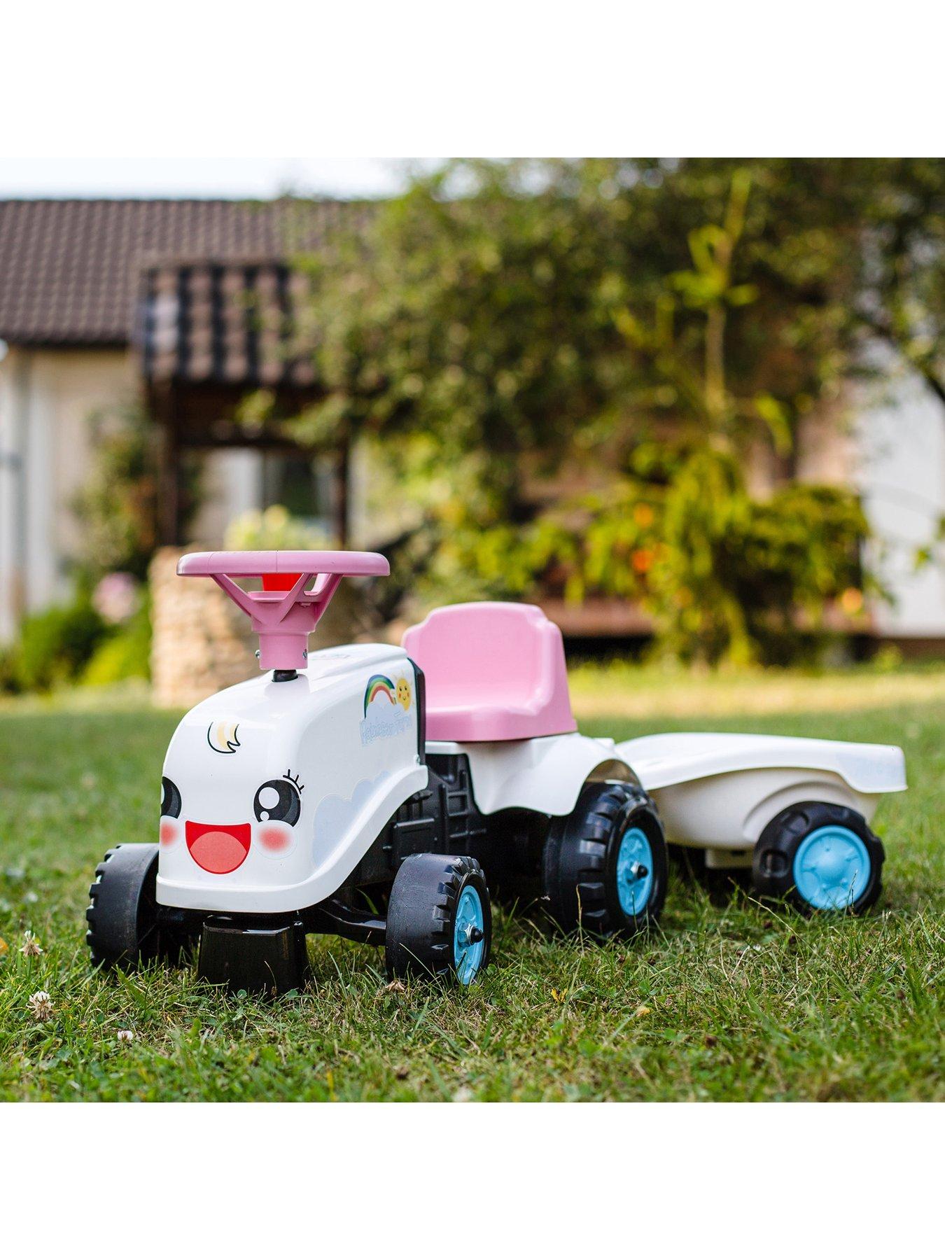 Image 2 of 7 of Rainbow Farm Ride-On Tractor with Trailer