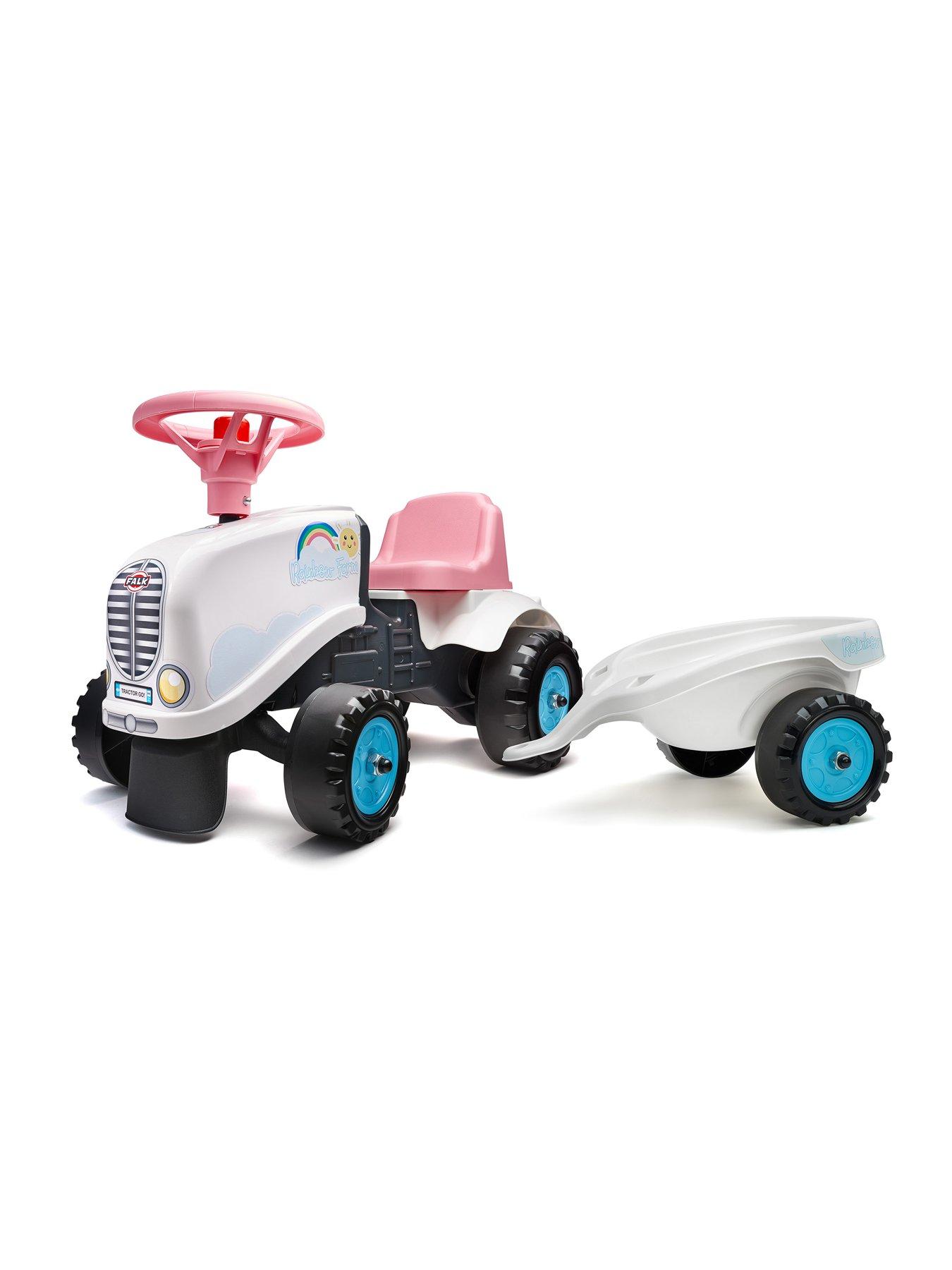 Image 4 of 7 of Rainbow Farm Ride-On Tractor with Trailer