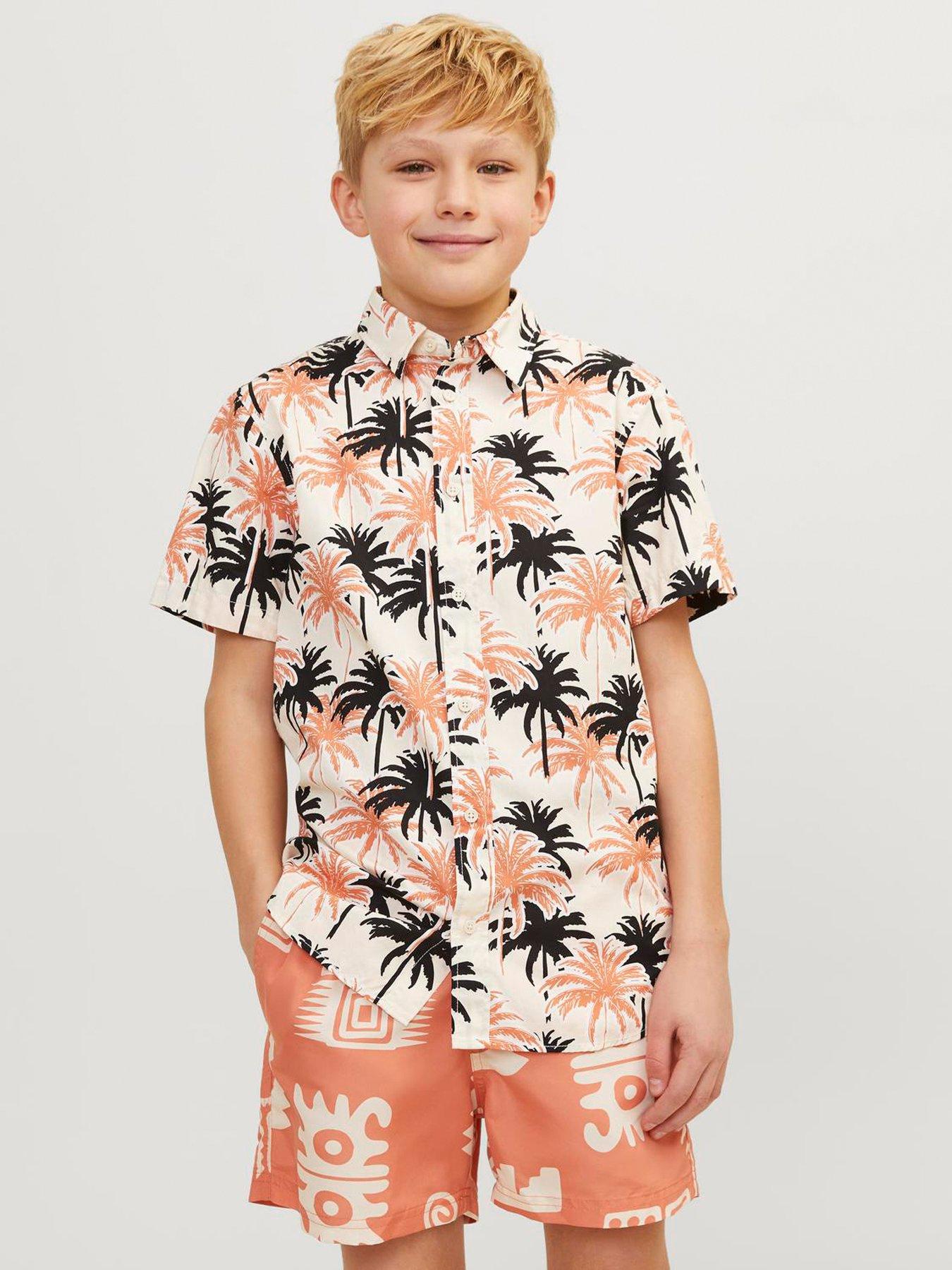 jack-jones-junior-boys-joshua-aruba-all-over-print-short-sleeve-shirt-buttercreamstillFront