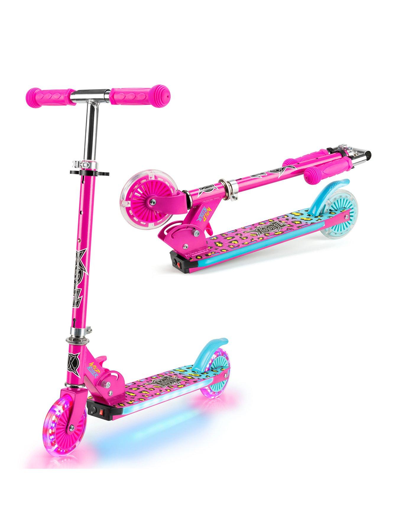 xootz-wild-rider-led-scooter-pink-leopard