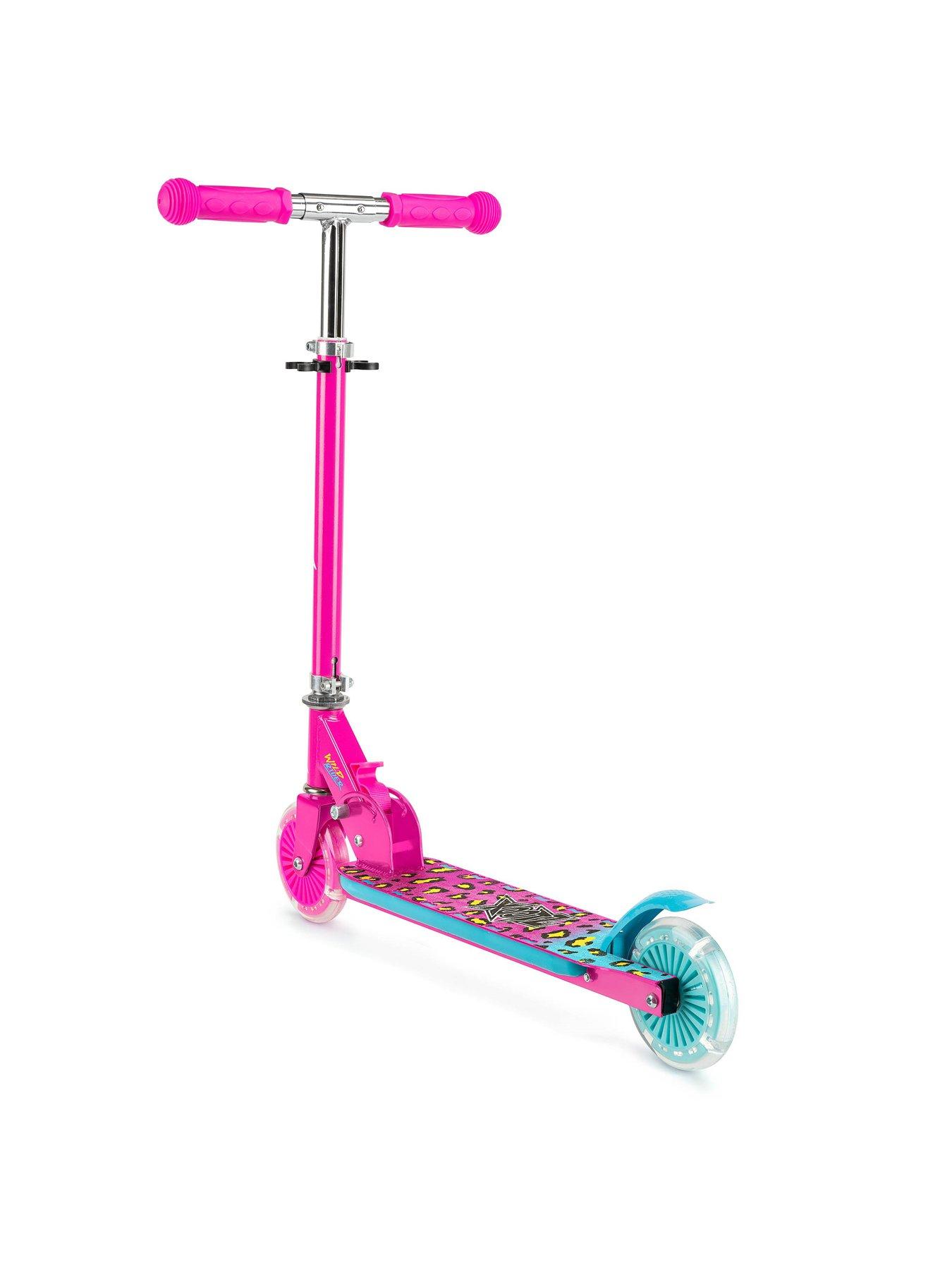 xootz-wild-rider-led-scooter-pink-leoparddetail