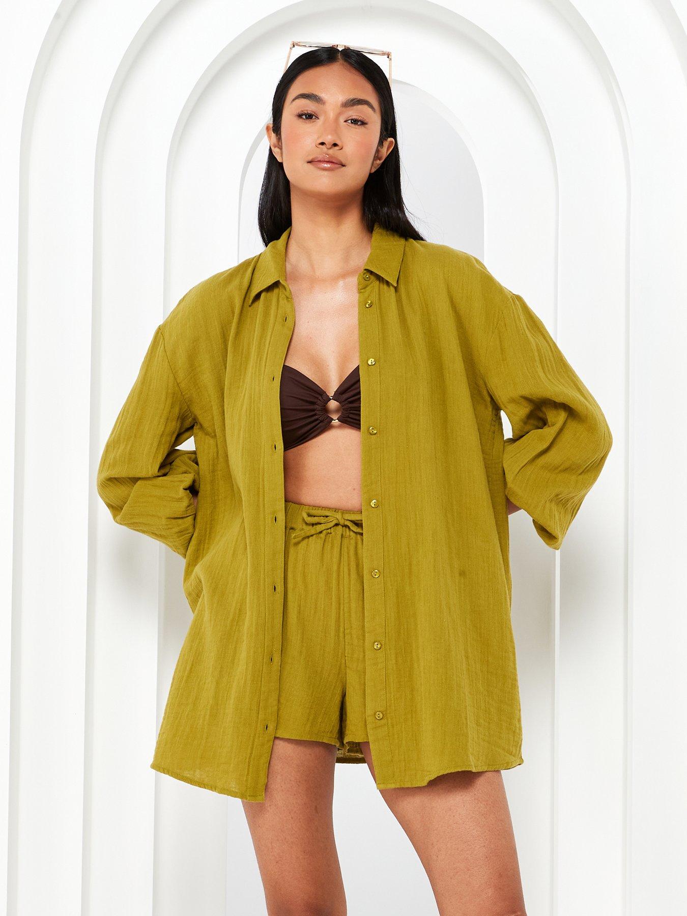 v-by-very-cheesecloth-shirt-co-ord-greenoutfit