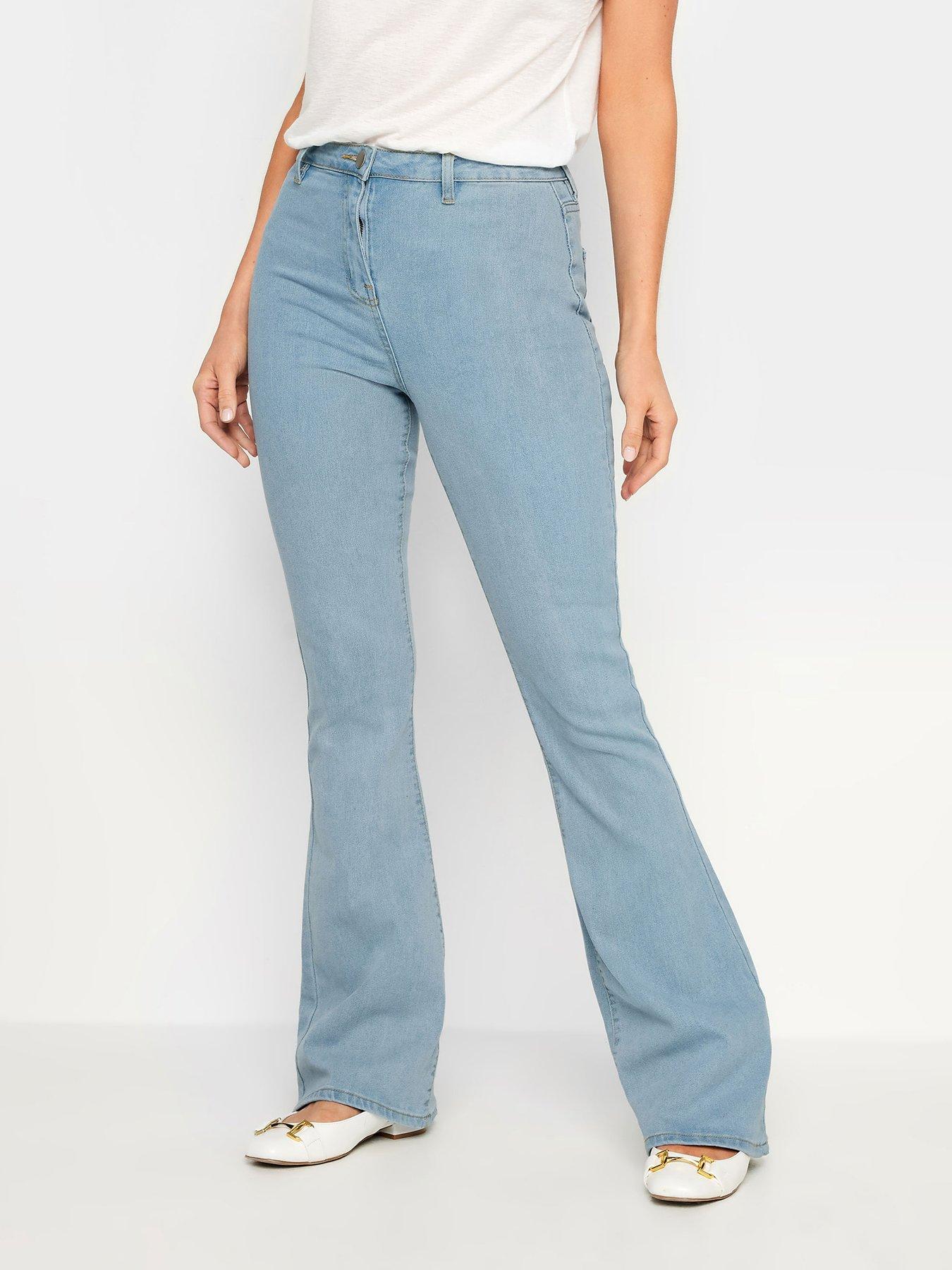 long-tall-sally-long-tall-sally-blue-kick-flare-jeans-34-inch