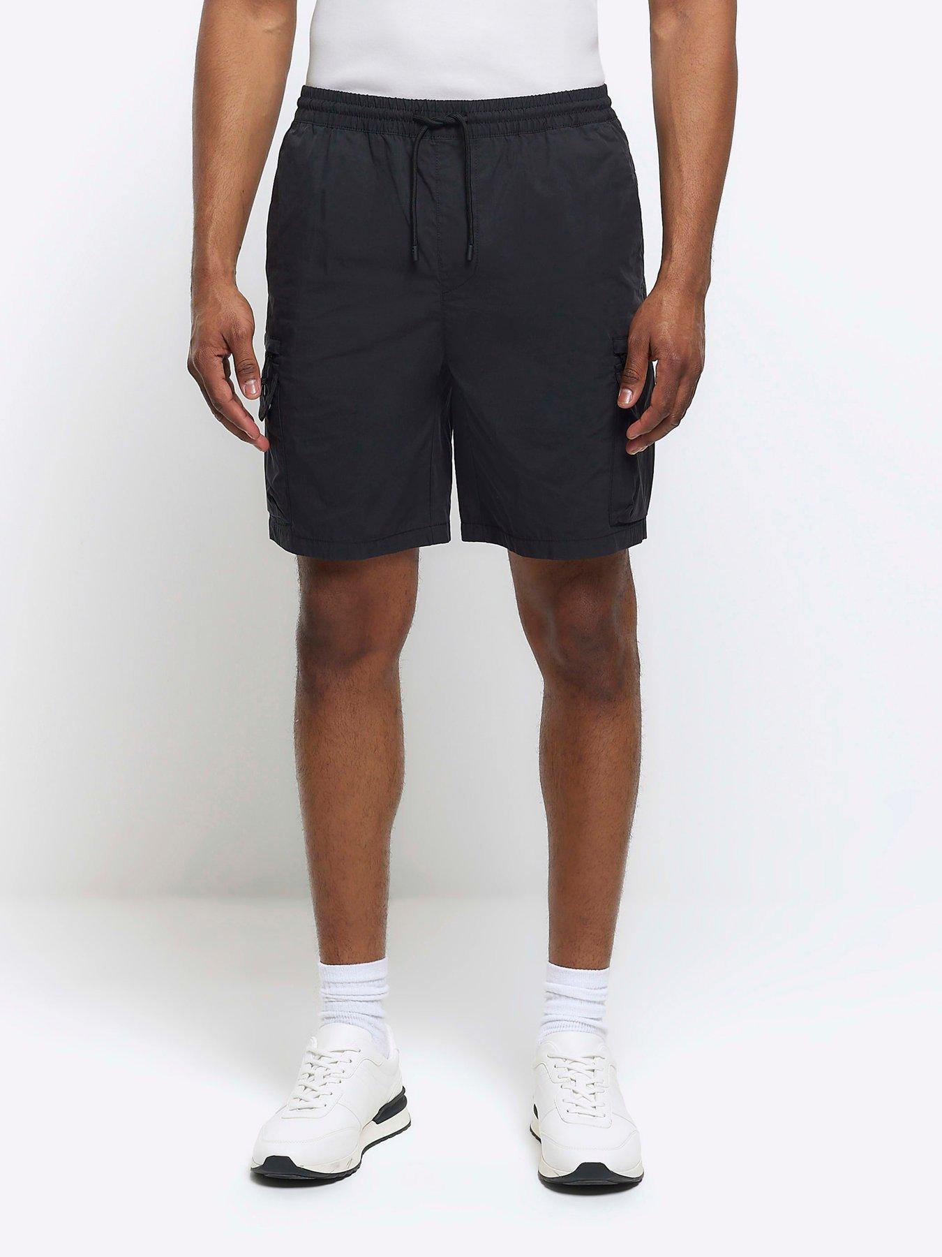 river-island-cargo-short-black