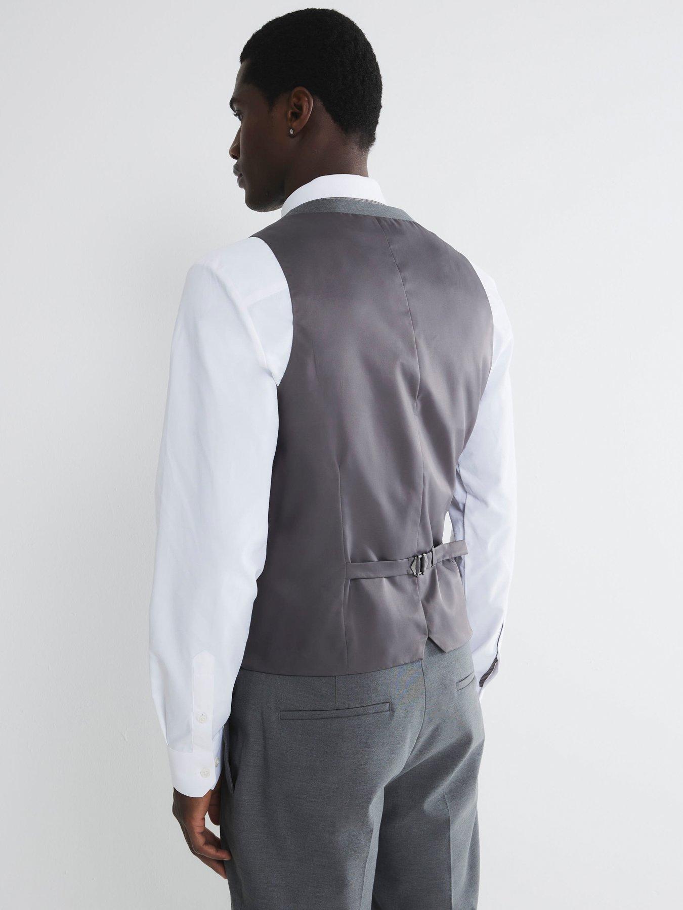 Image 2 of 6 of River Island Waist Adjustor Waistcoat - Grey