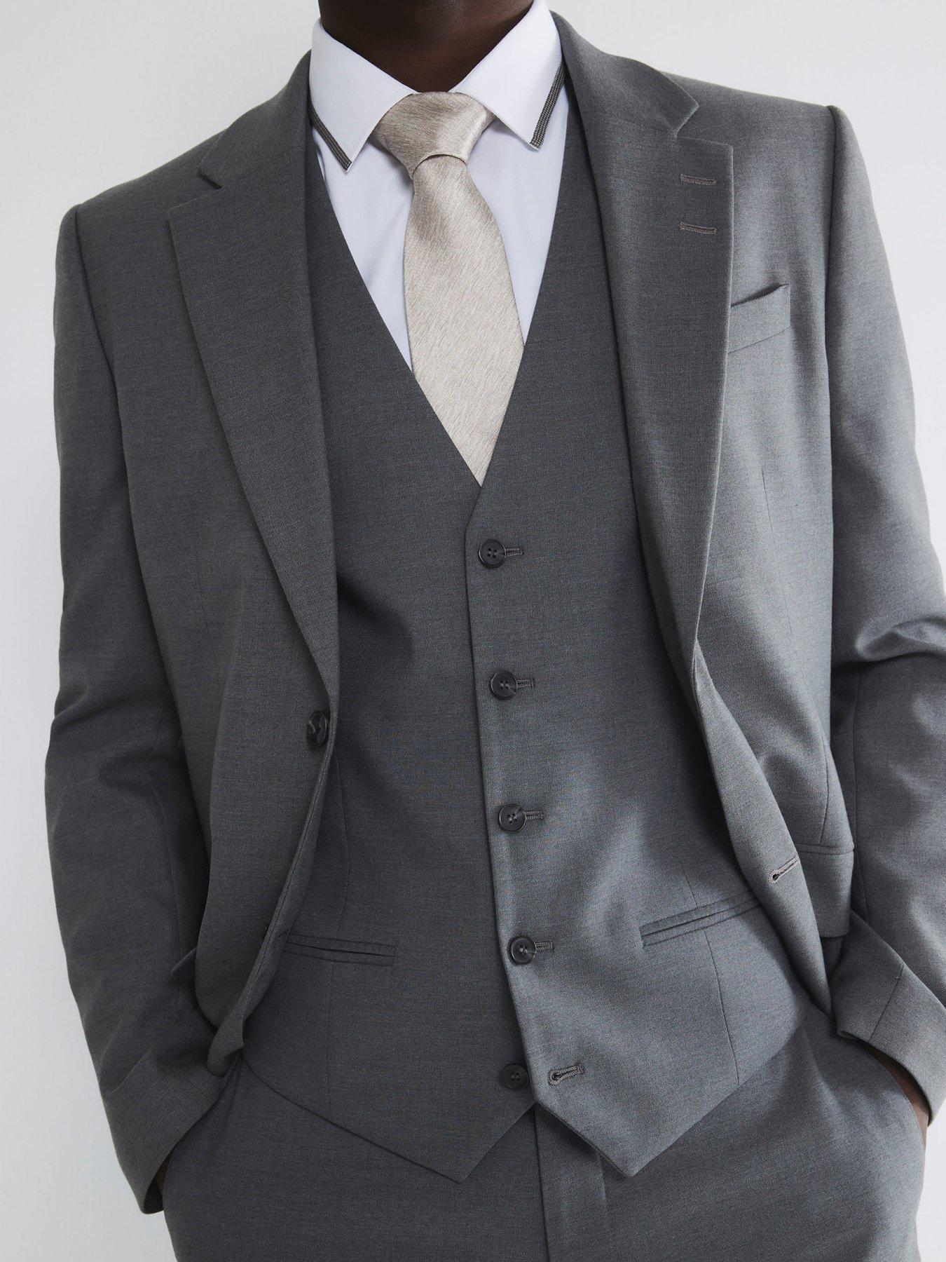 Image 4 of 6 of River Island Waist Adjustor Waistcoat - Grey