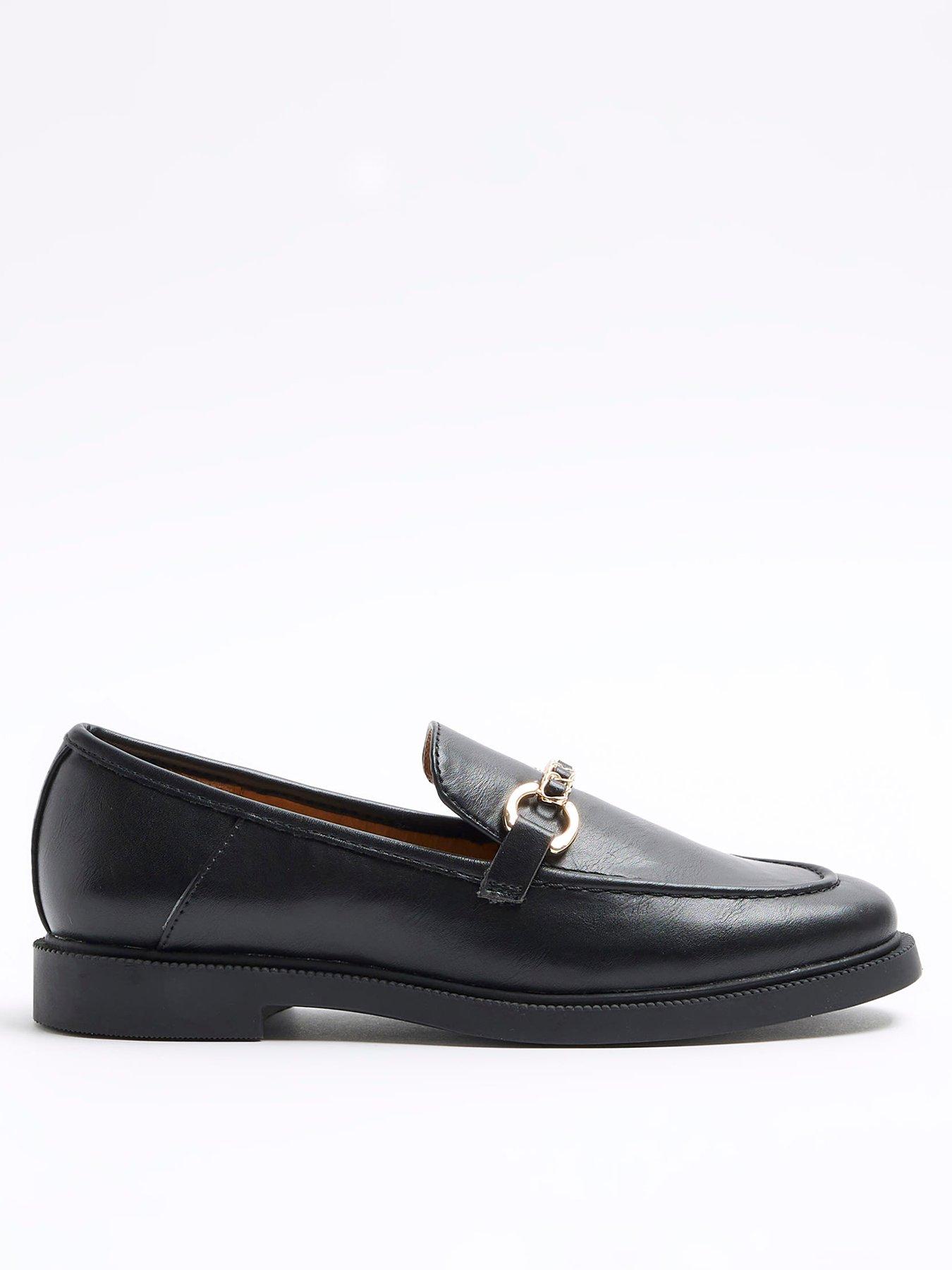 river-island-chain-snaffle-loafer-black