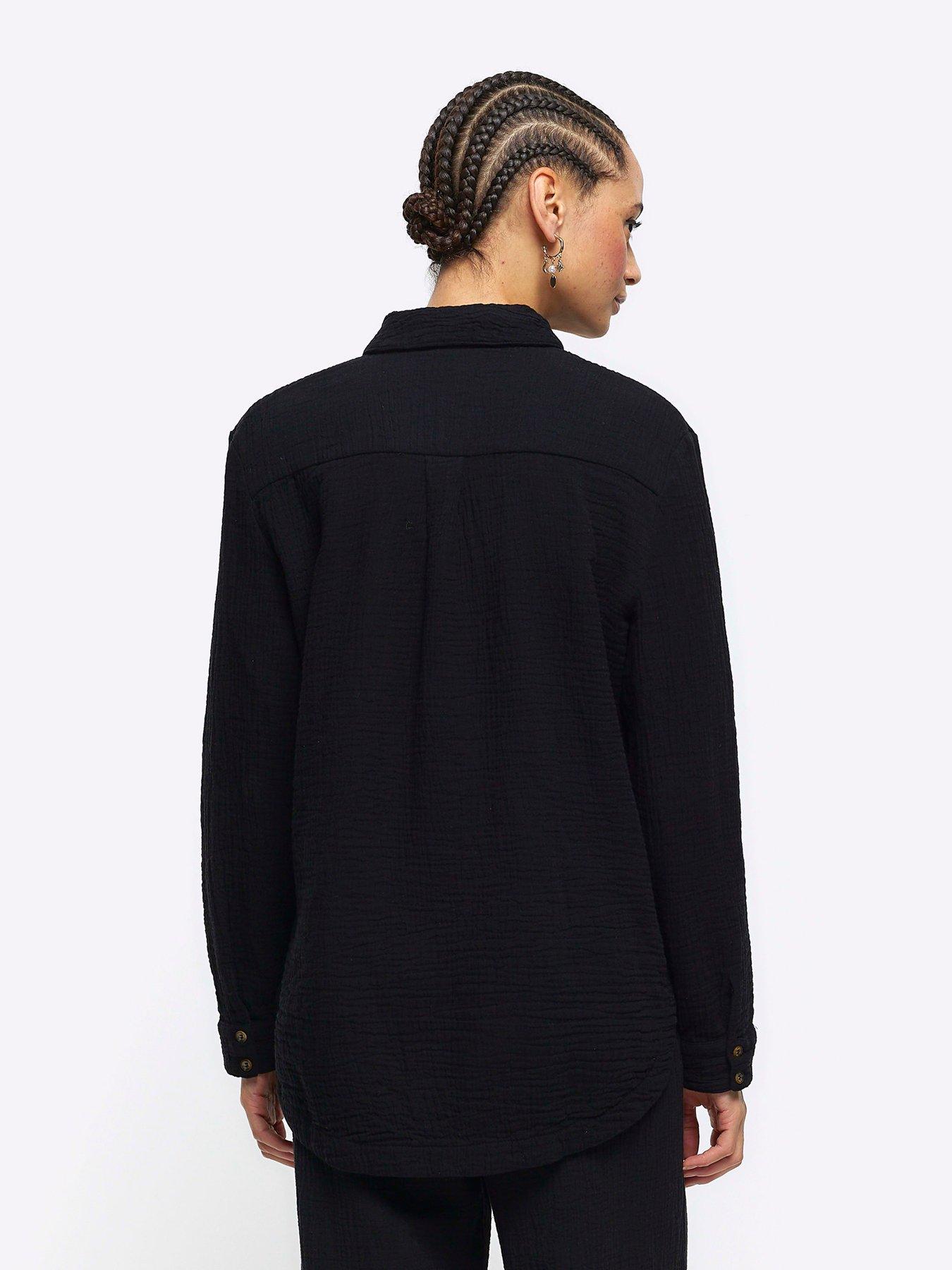 river-island-textured-cotton-shirt-blackstillFront