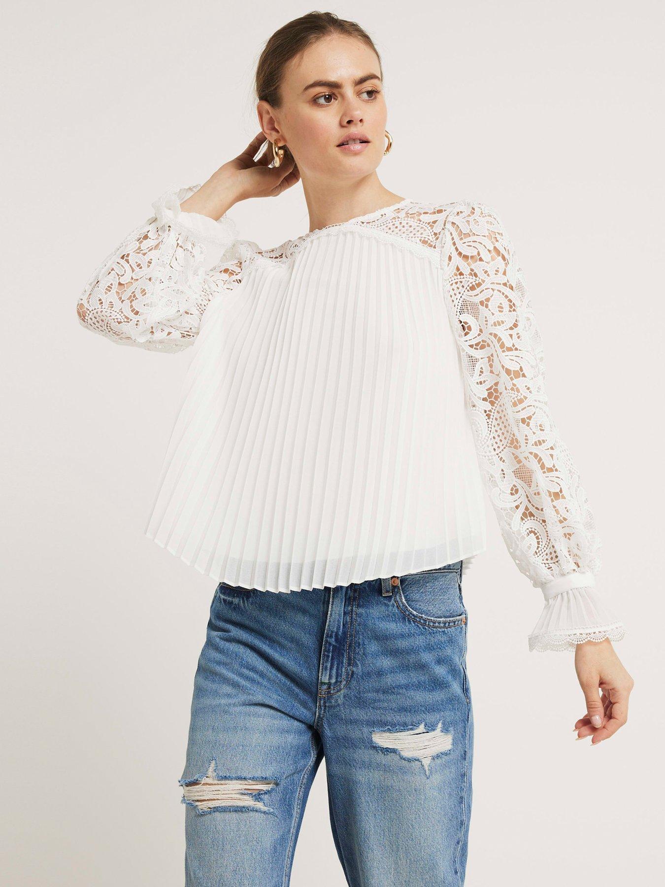 river-island-pleated-lace-blouse-white