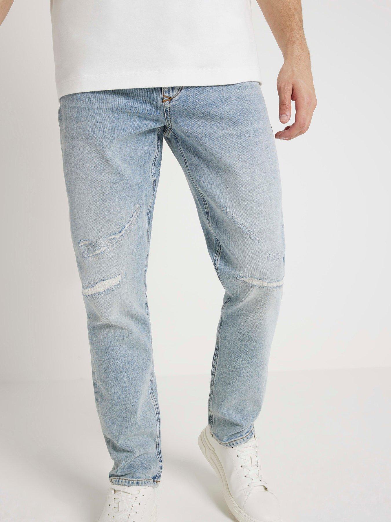 river-island-slim-fit-ripped-jean-blue