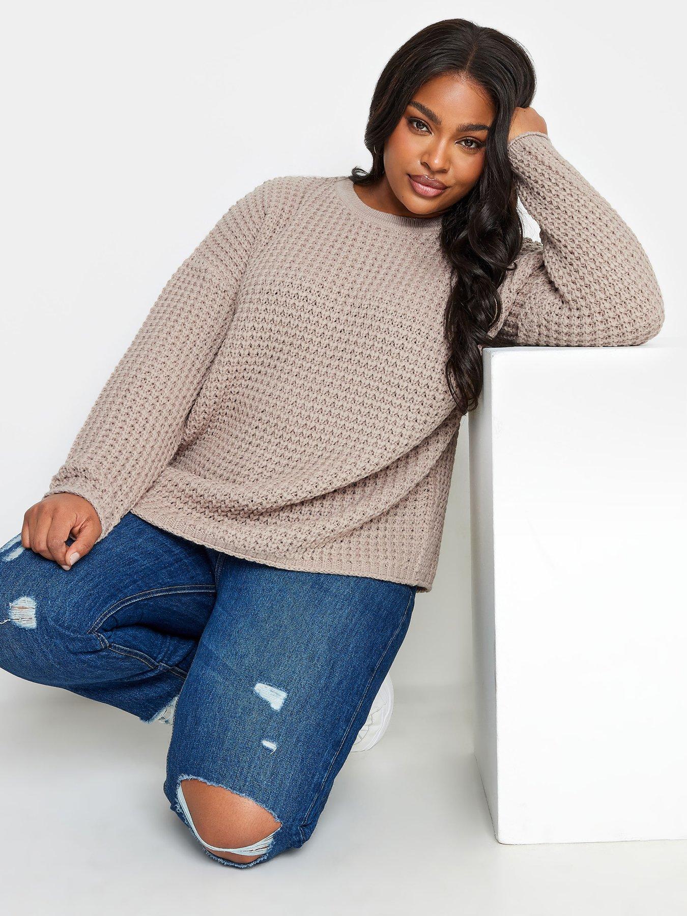 yours-yours-waffle-knit-jumper-minkdetail