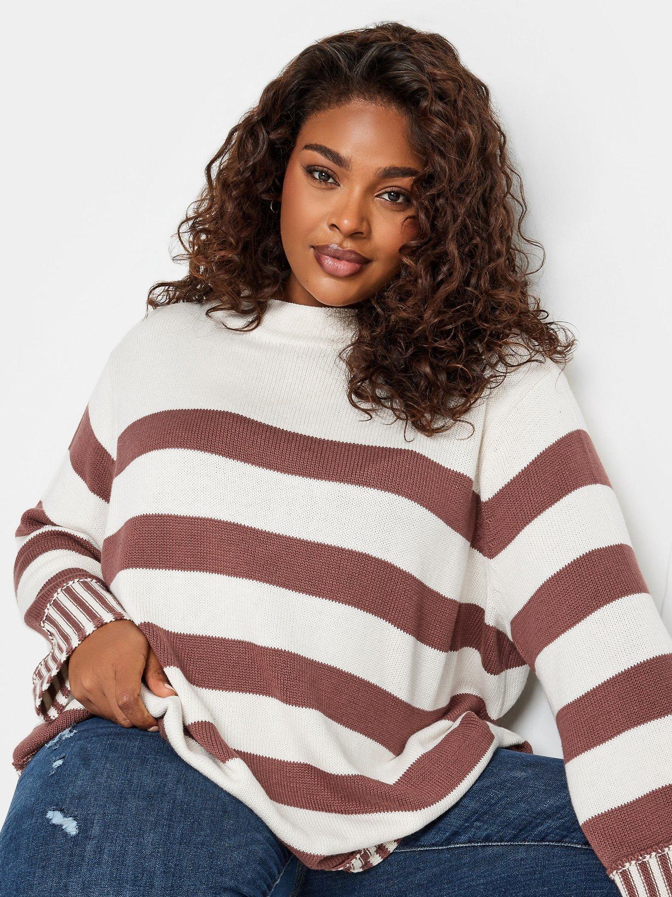 yours-yours-mixed-stripe-jumper-brick-stripeoutfit