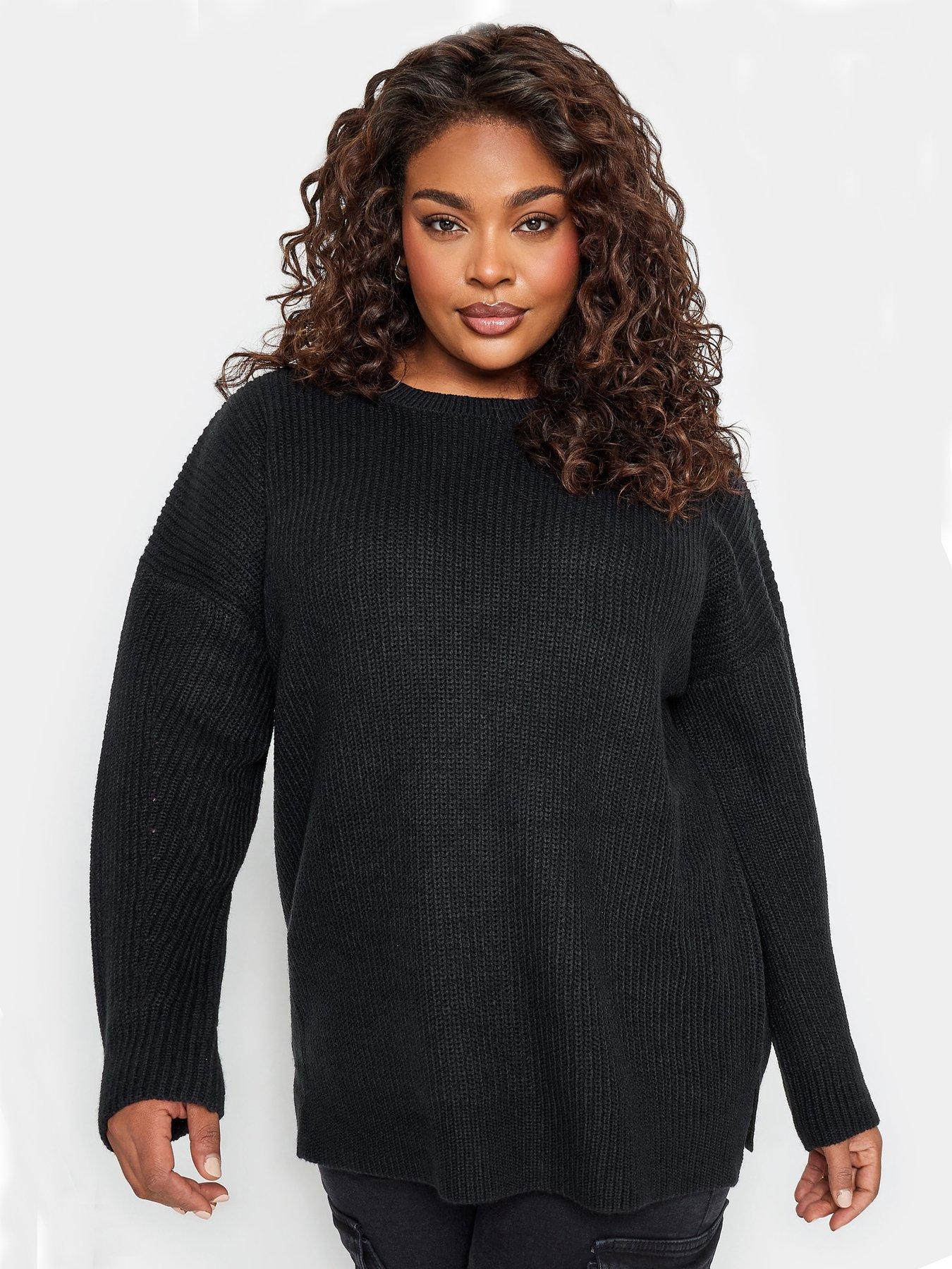 yours-yours-drop-shoulder-jumper-blackfront