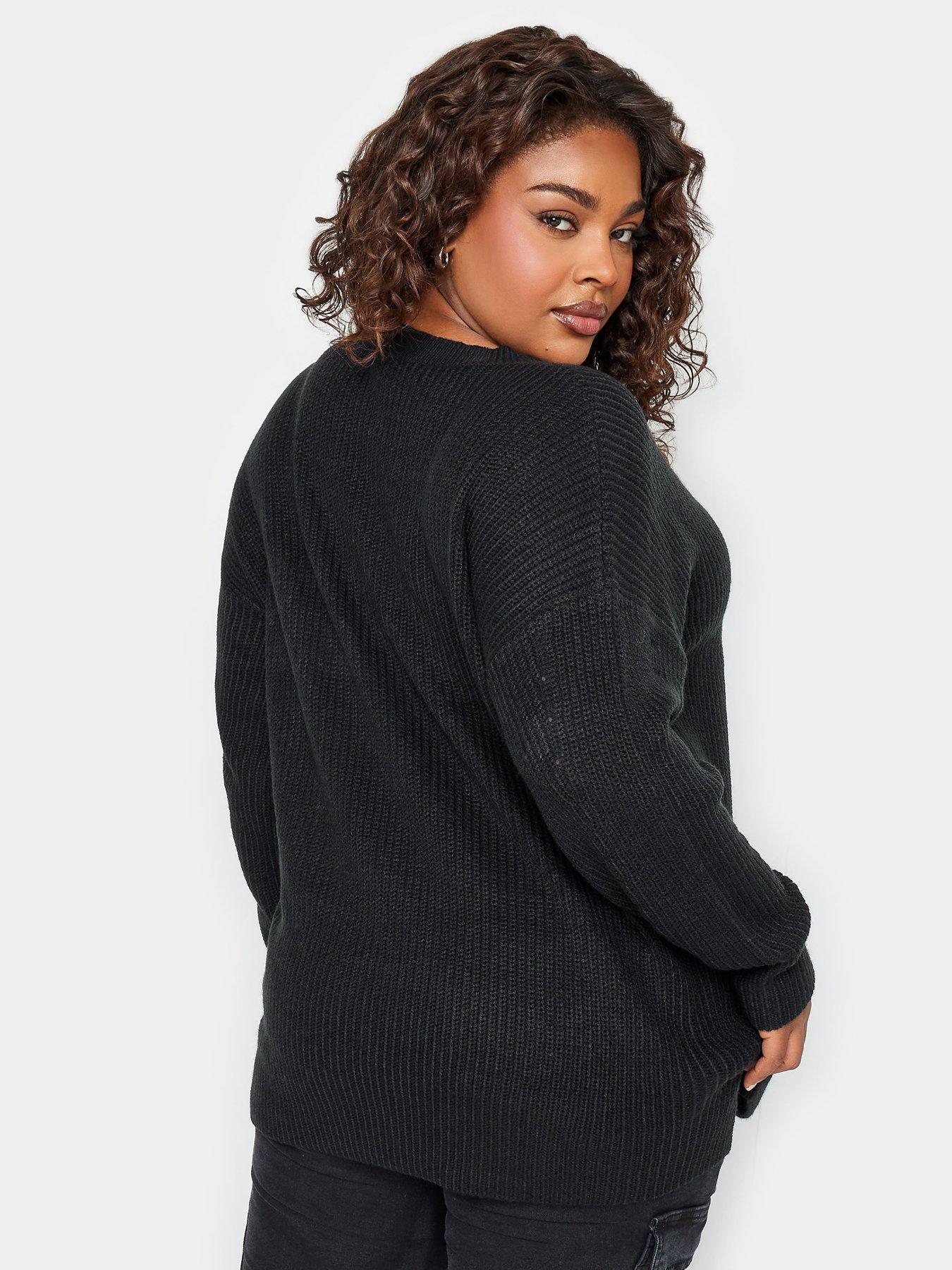 yours-yours-drop-shoulder-jumper-blackstillFront