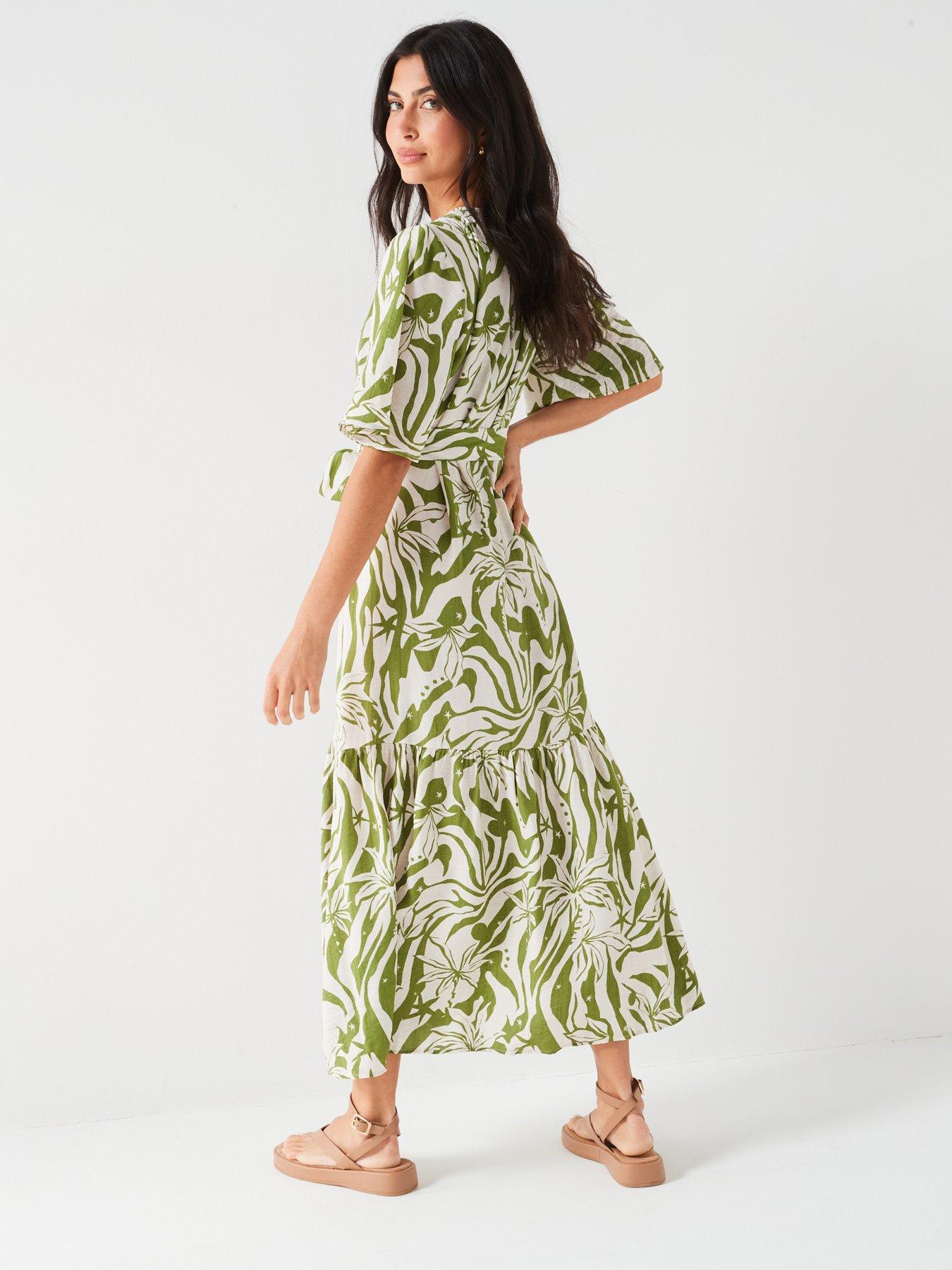 v-by-very-green-printed-tiered-midaxi-dressnbspdetail