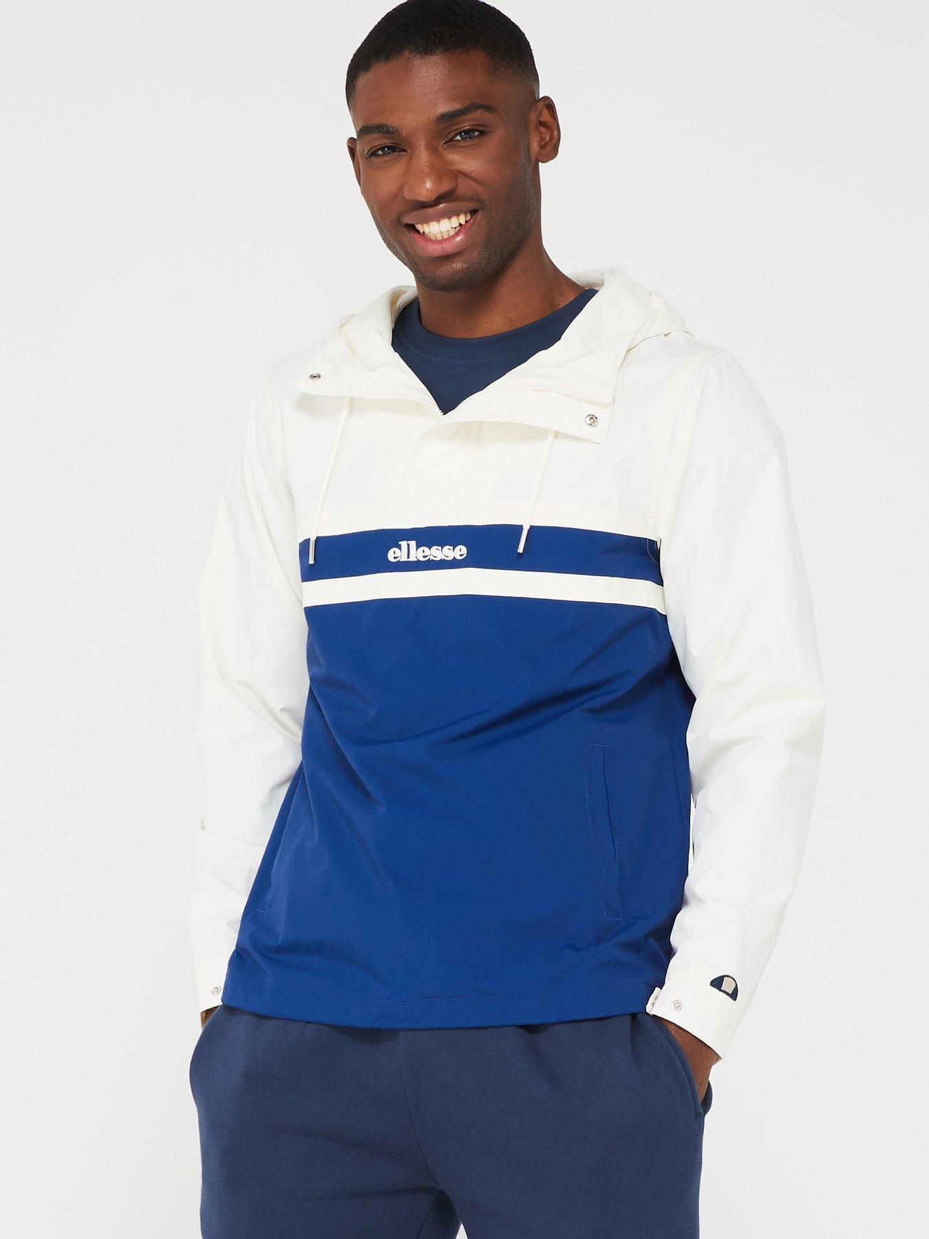 Ellesse blue and white jacket best sale