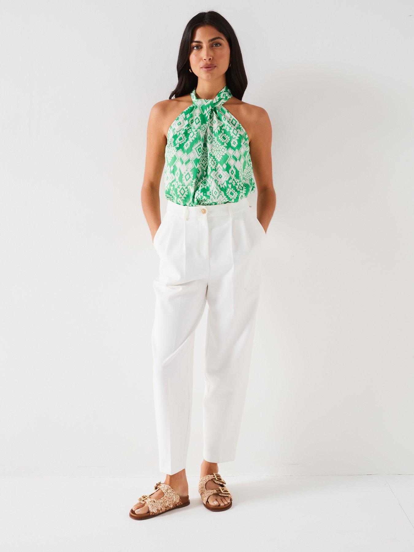 v-by-very-satin-printednbsphalter-neck--greenwhiteback