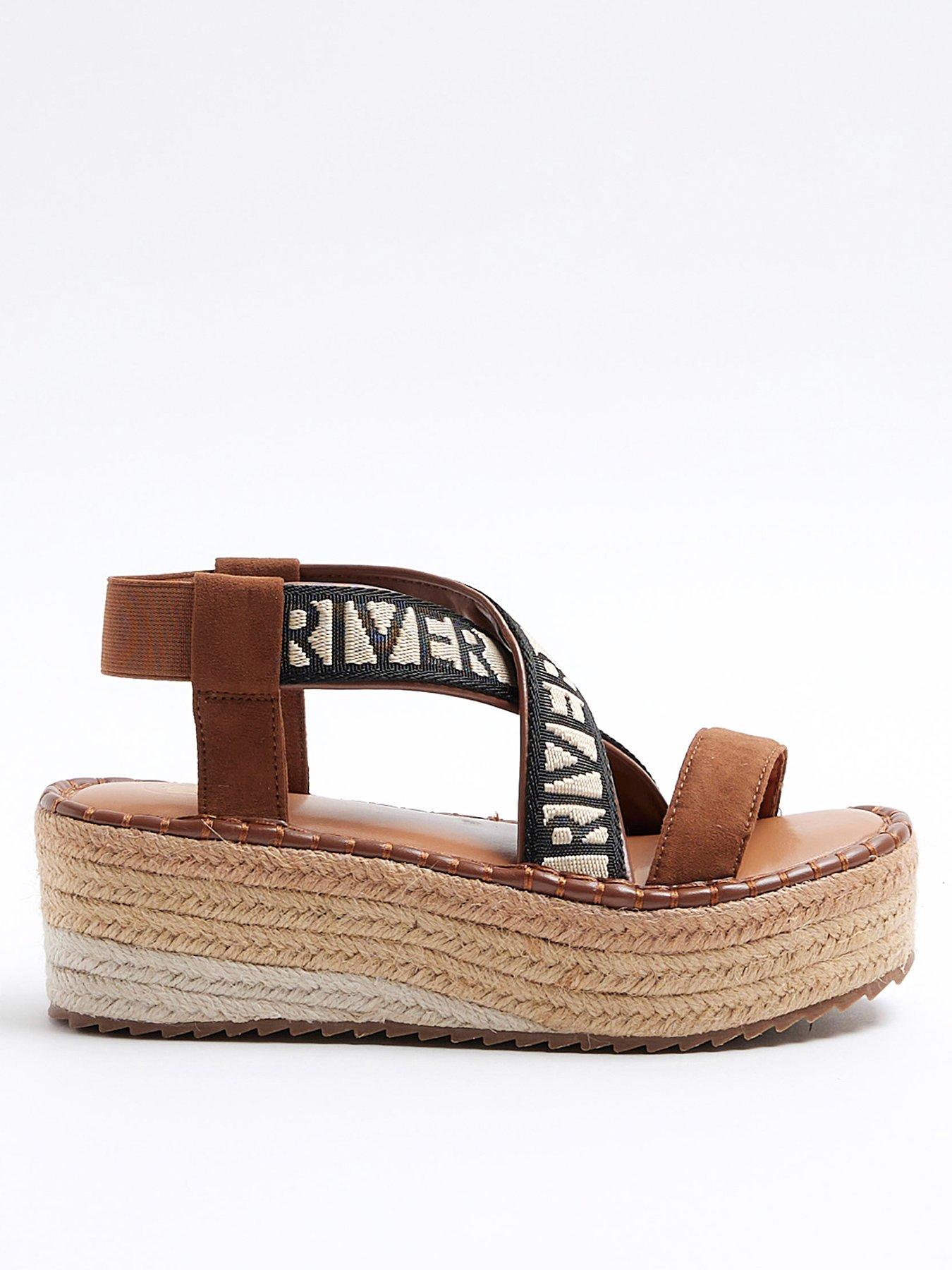 River island espadrille online wedge