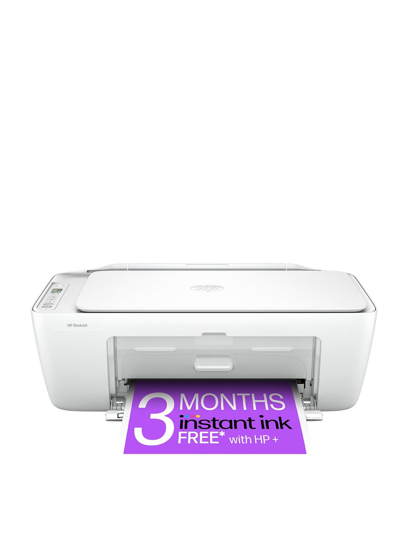 Image 1 of 8 of HP DeskJet 2810e All-in&ndash;One Wireless Colour Printer with 3 months of Instant Ink Included with HP+ - White