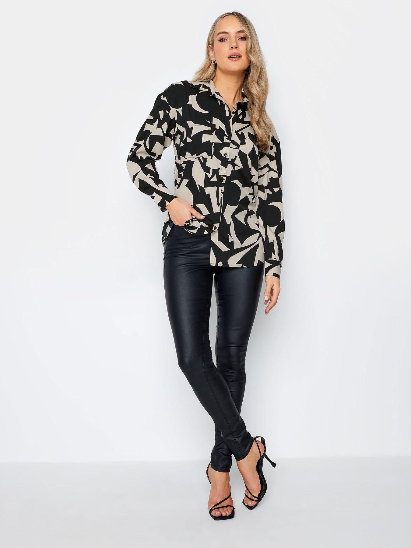 Long Tall Sally Stone And Black Printed Shirt