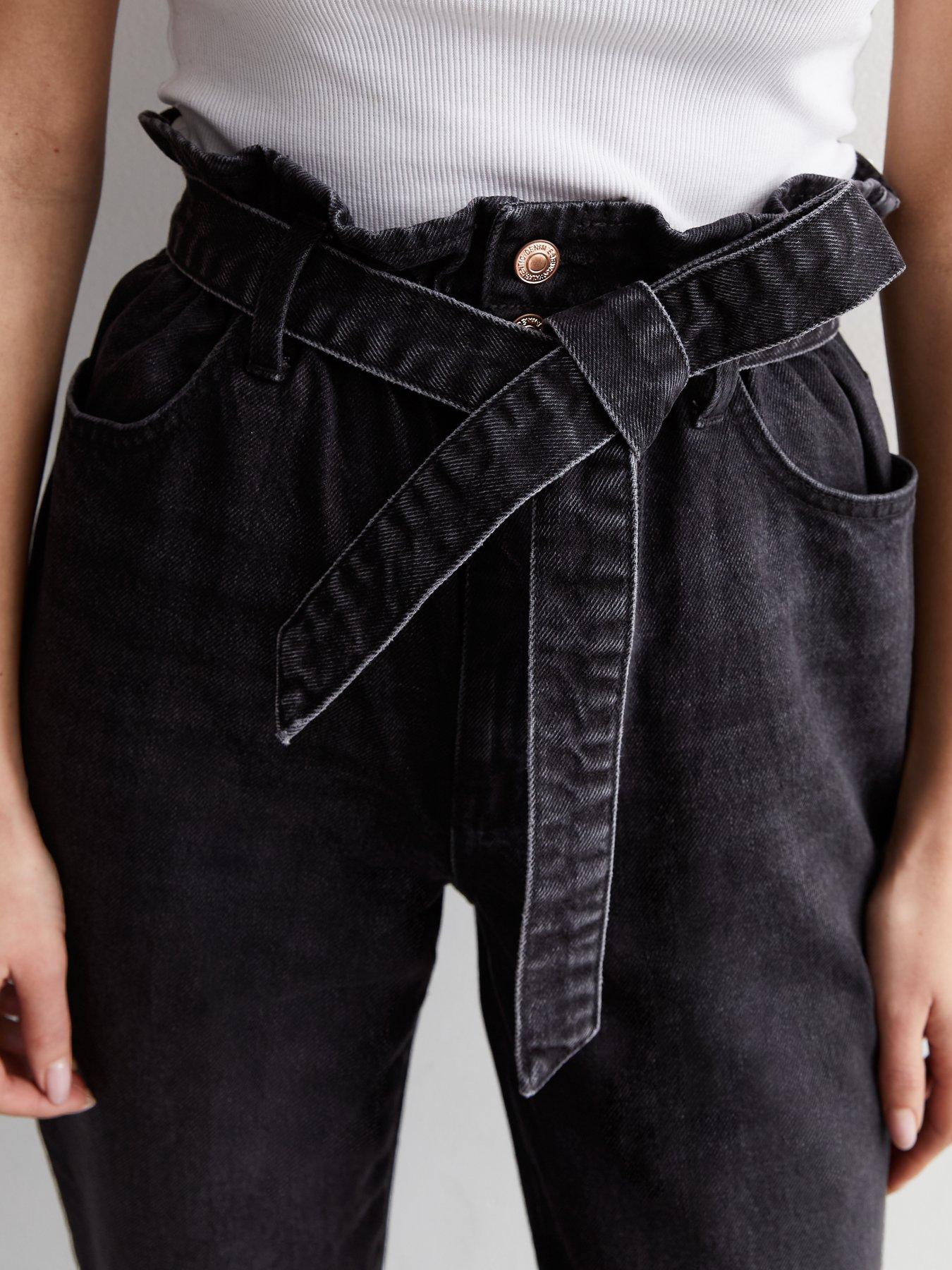 new-look-black-dayna-paperbag-jeansdetail