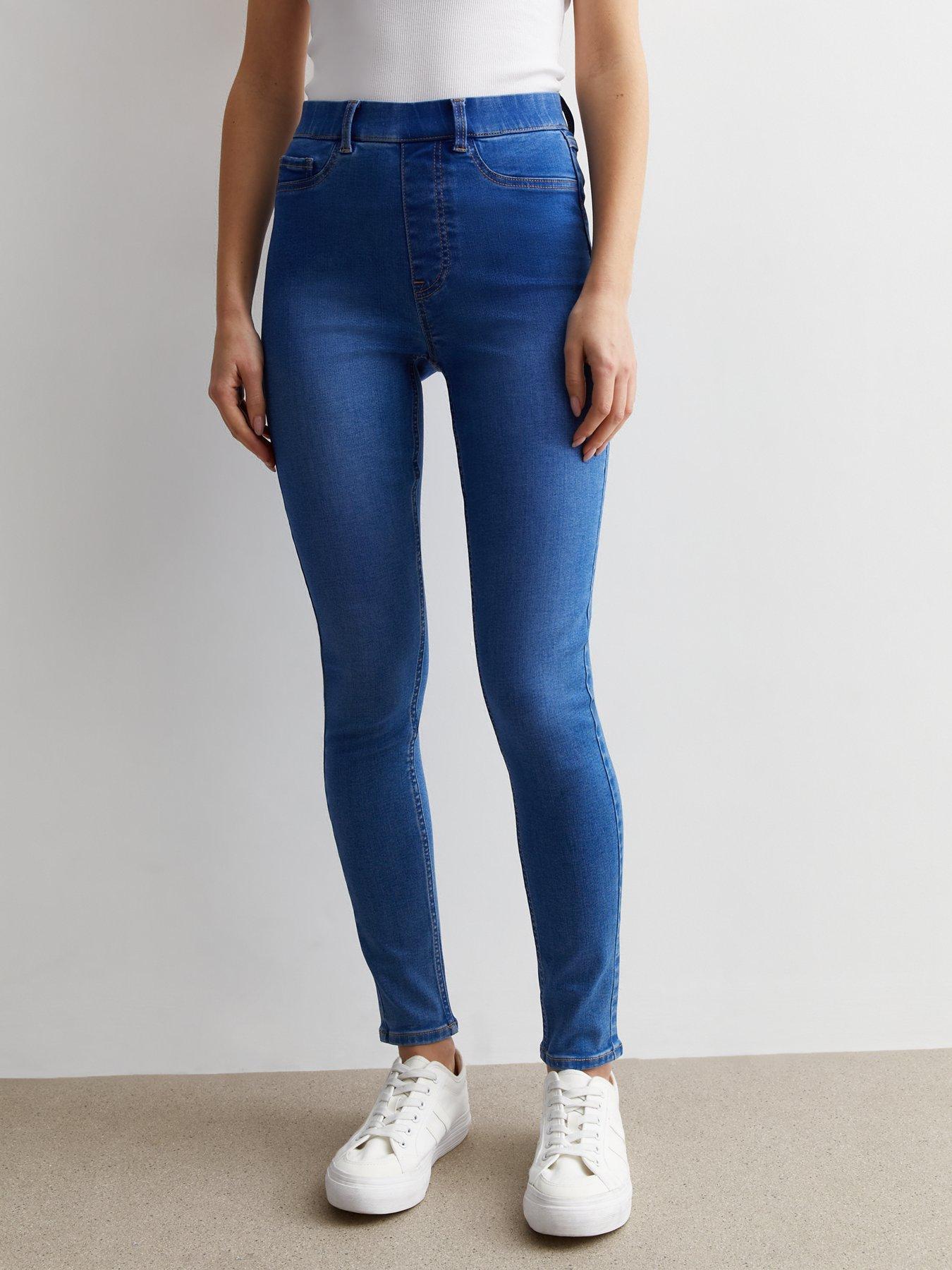 new-look-bright-blue-mid-rise-lift-amp-shape-emilee-jeggings