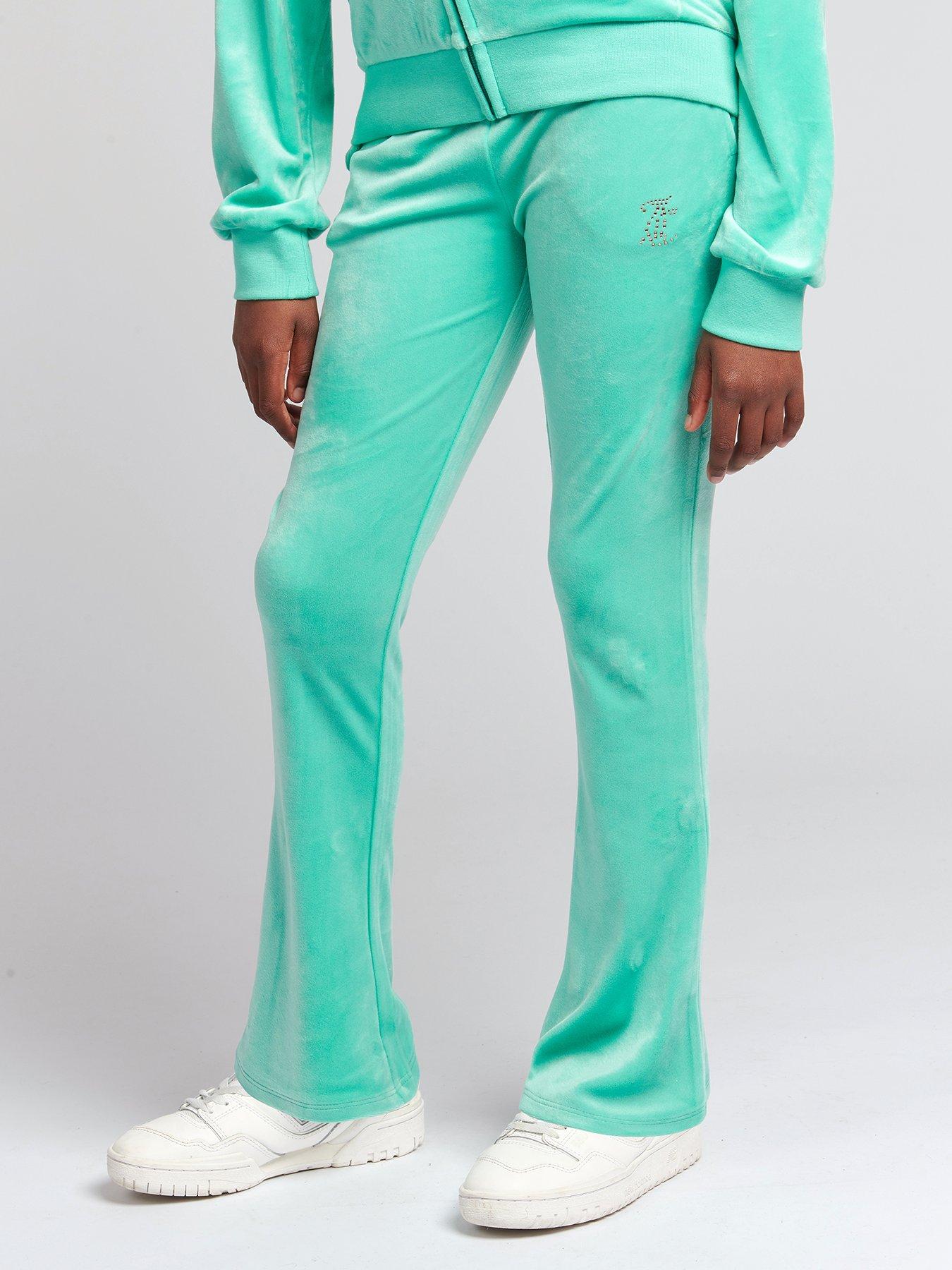 Juicy Couture Girls Diamante Velour Bootcut Joggers - Surf The Web