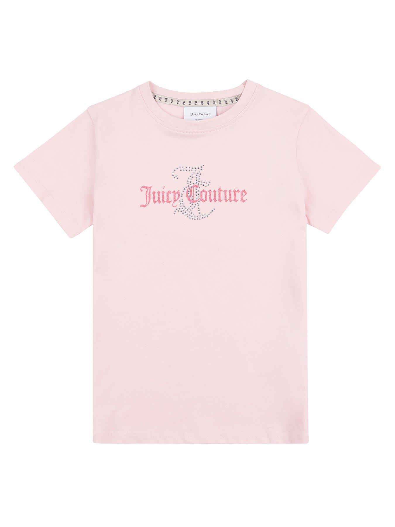 Juicy Couture Girls Pink Long Sleeve Relaxed Fit Soft Cotton