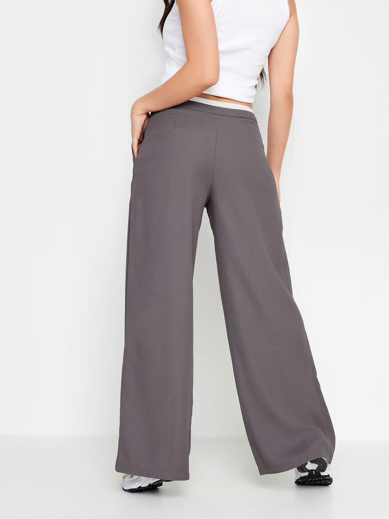 pixiegirl-petite-contrast-waist-wide-leg-trousers-greystillFront