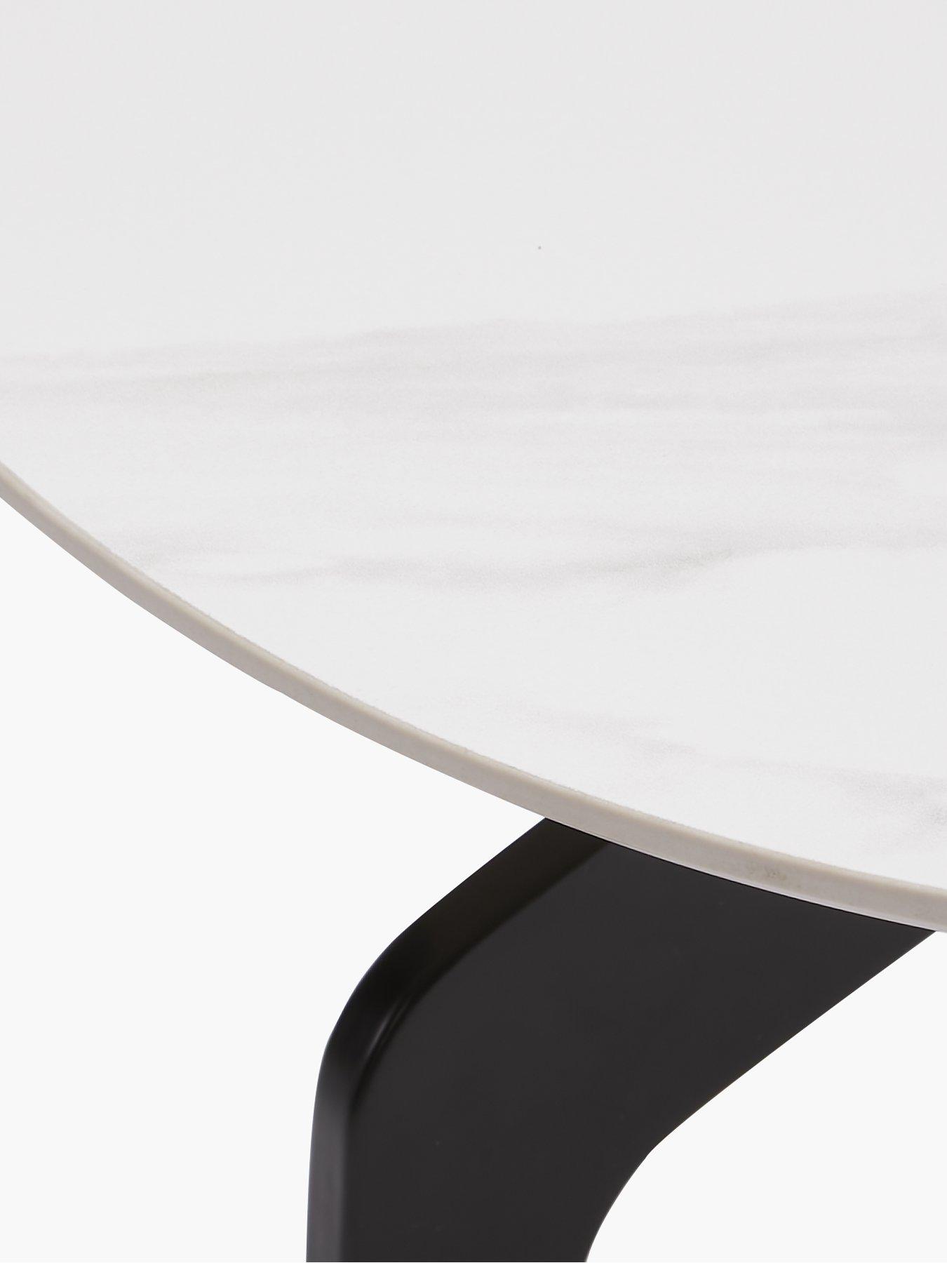 very-home-stiletto-ceramic-top-side-table-whitedetail