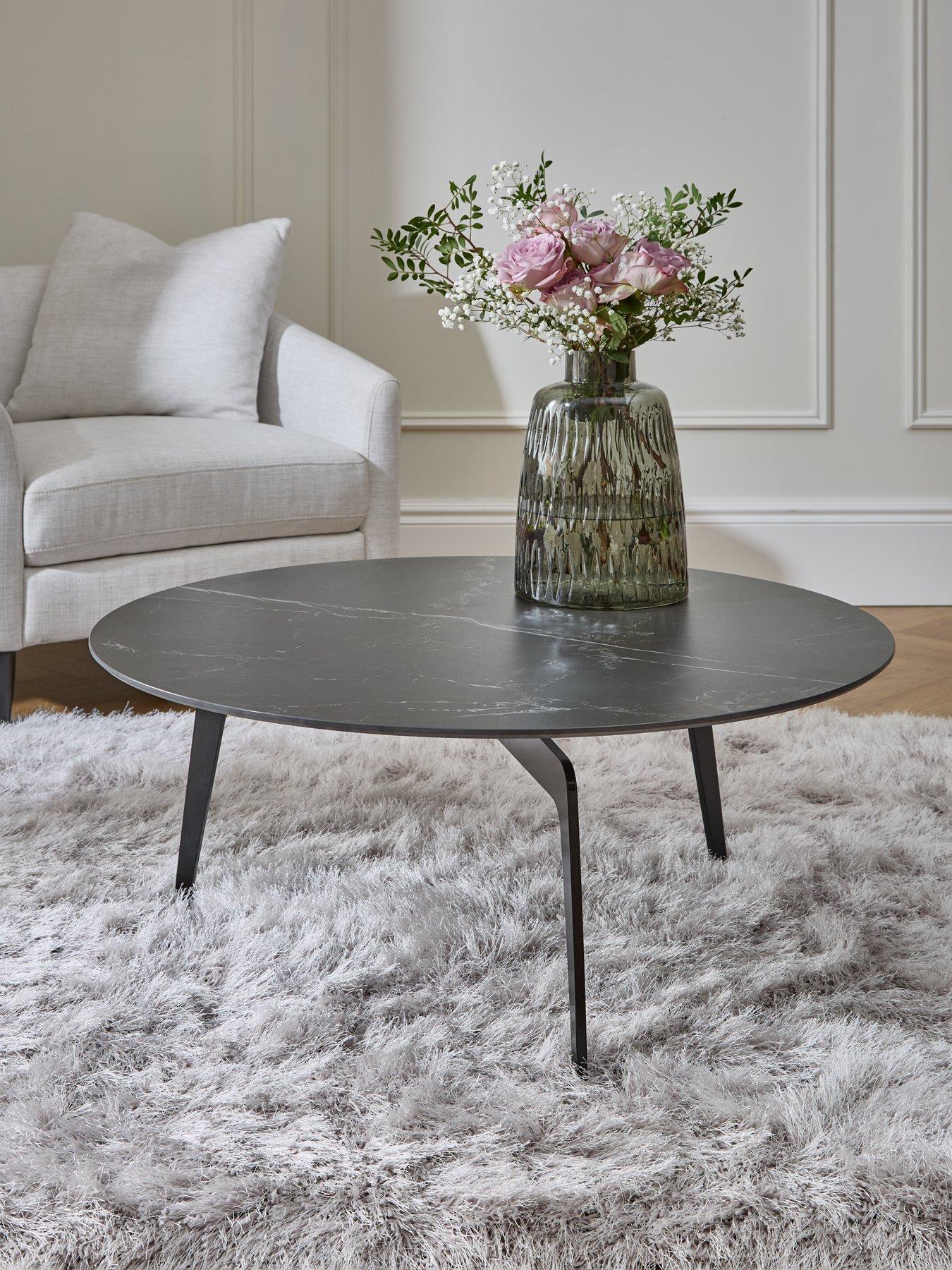 very-home-stiletto-ceramic-top-coffee-table-black