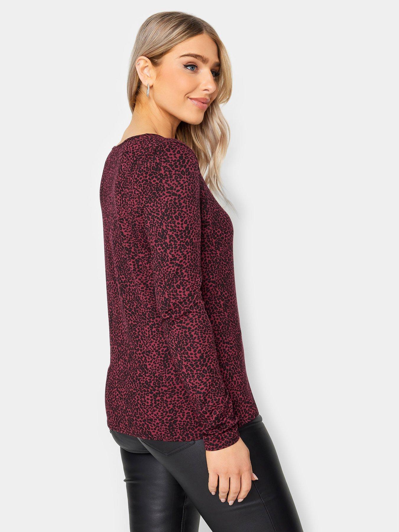 mco-purple-animal-notch-neck-long-sleeve-topstillFront