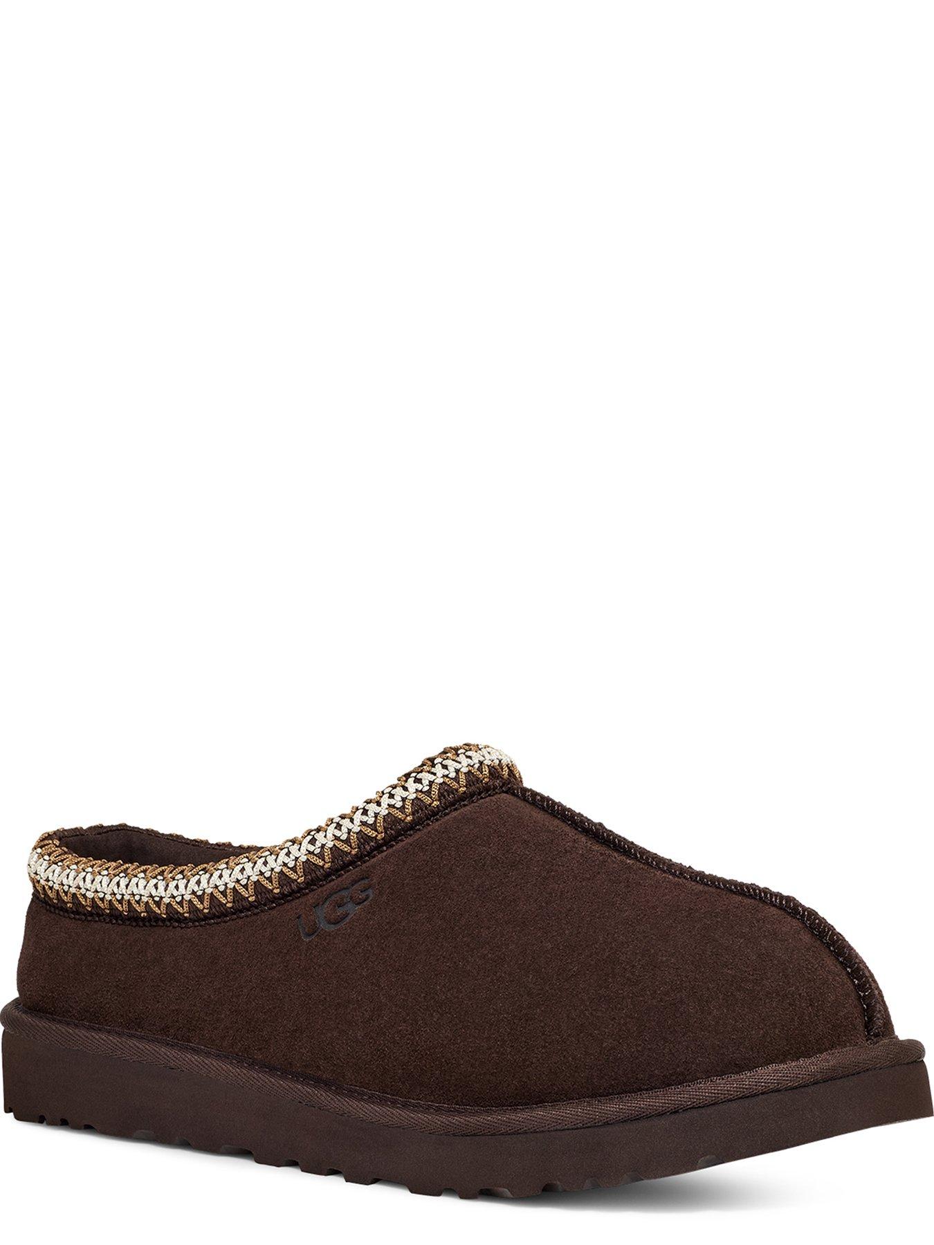 ugg-tasman-slipper-dark-brownstillFront