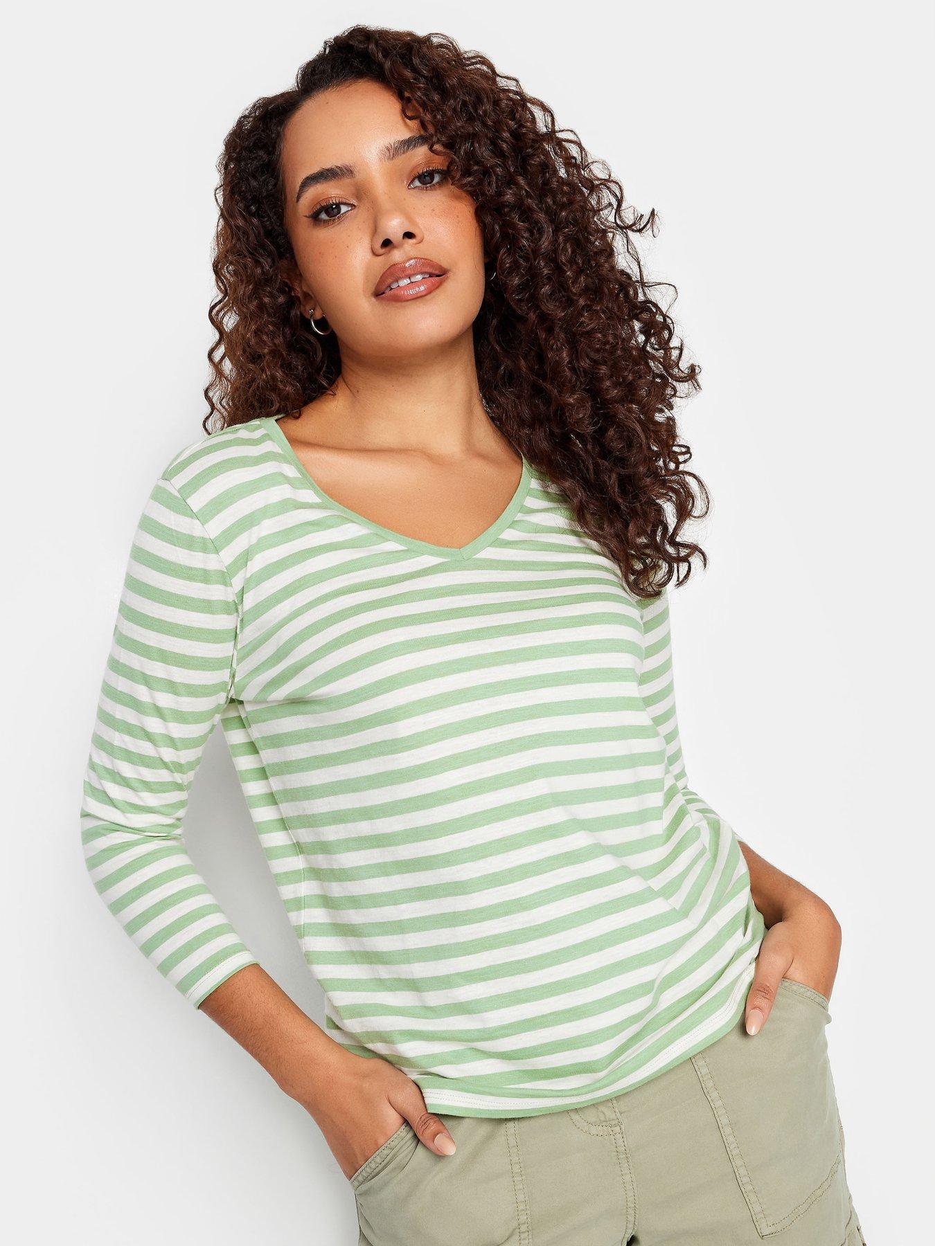 mco-green-and-ivory-stripe-v-neck