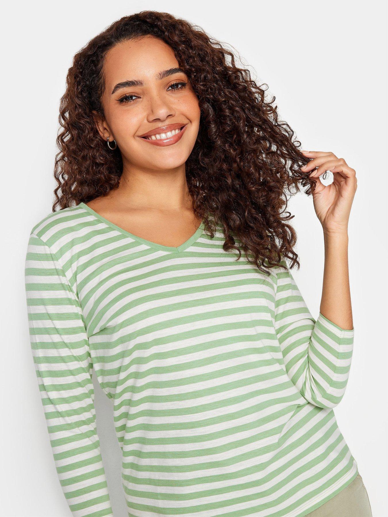 mco-green-and-ivory-stripe-v-neckoutfit