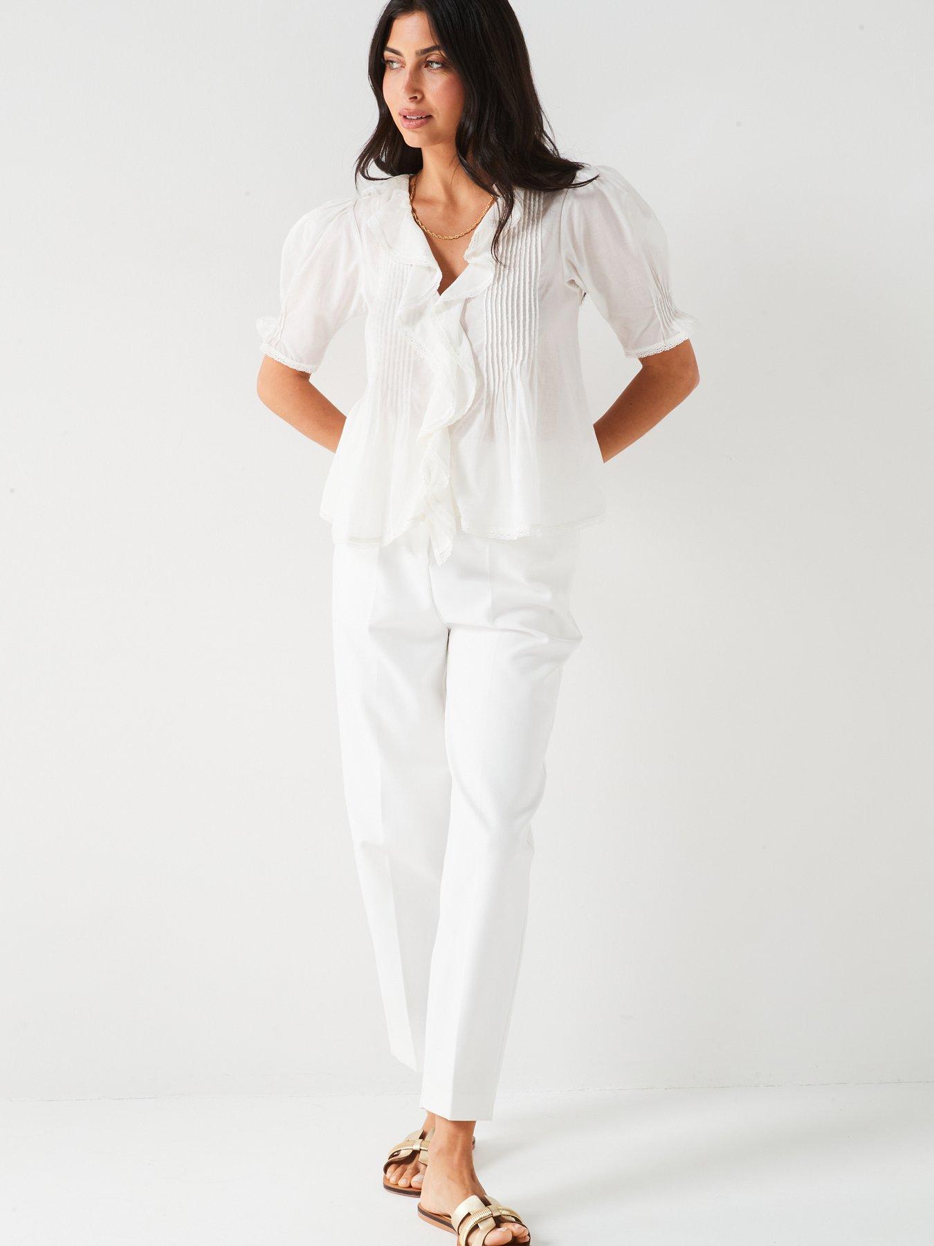 v-by-very-short-sleeve-pintuck-blouse-whiteback