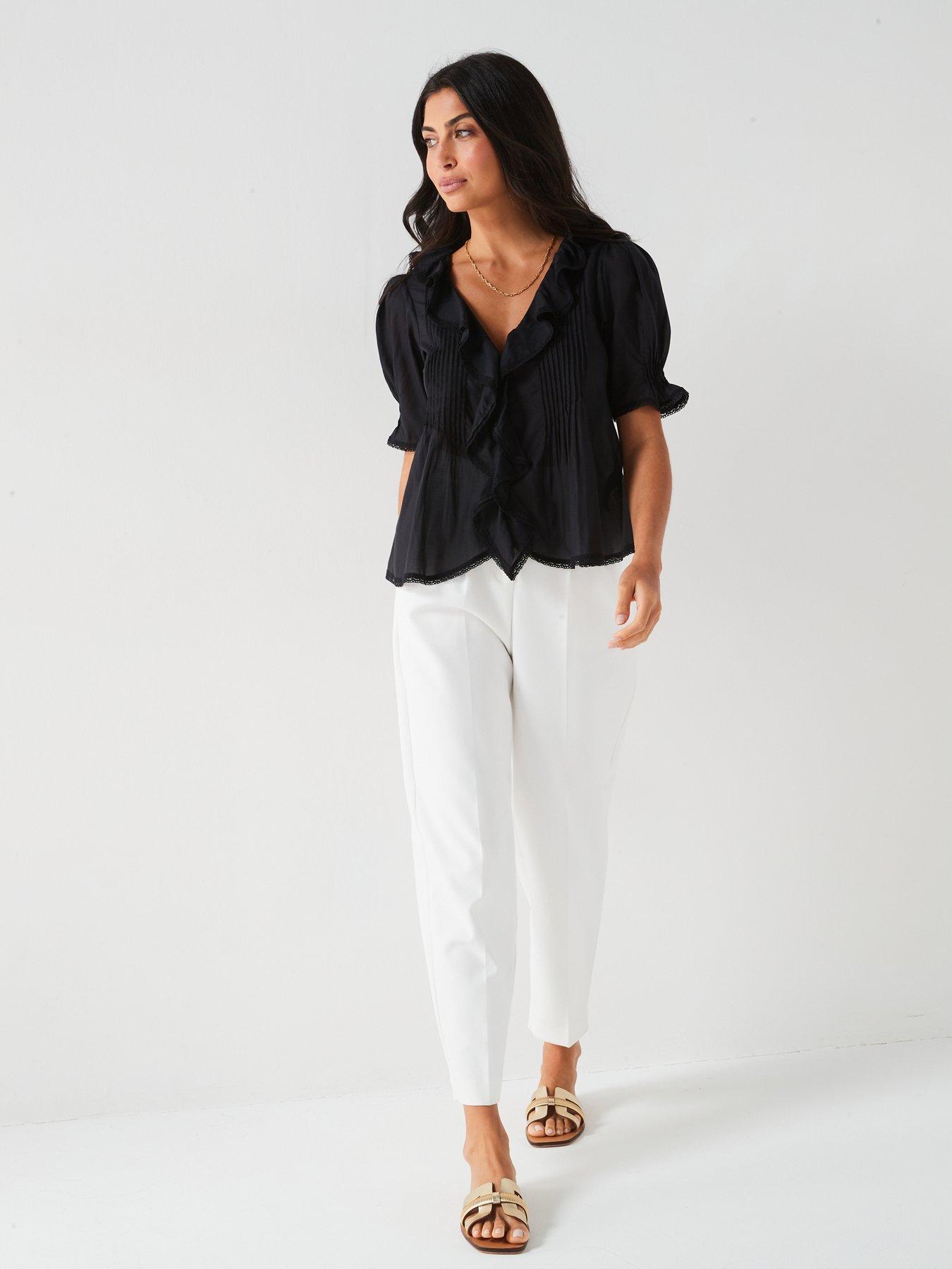 v-by-very-34-sleeve-pintuck-blouse-blackback