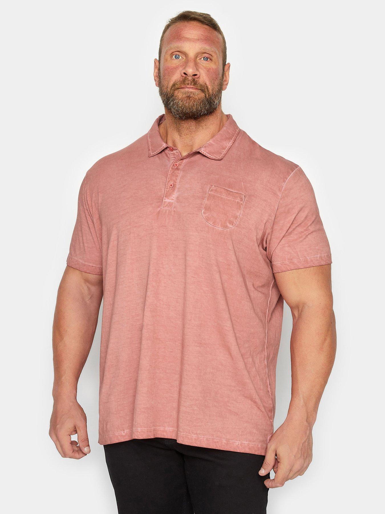 Mens pink outlet polo dress shirt