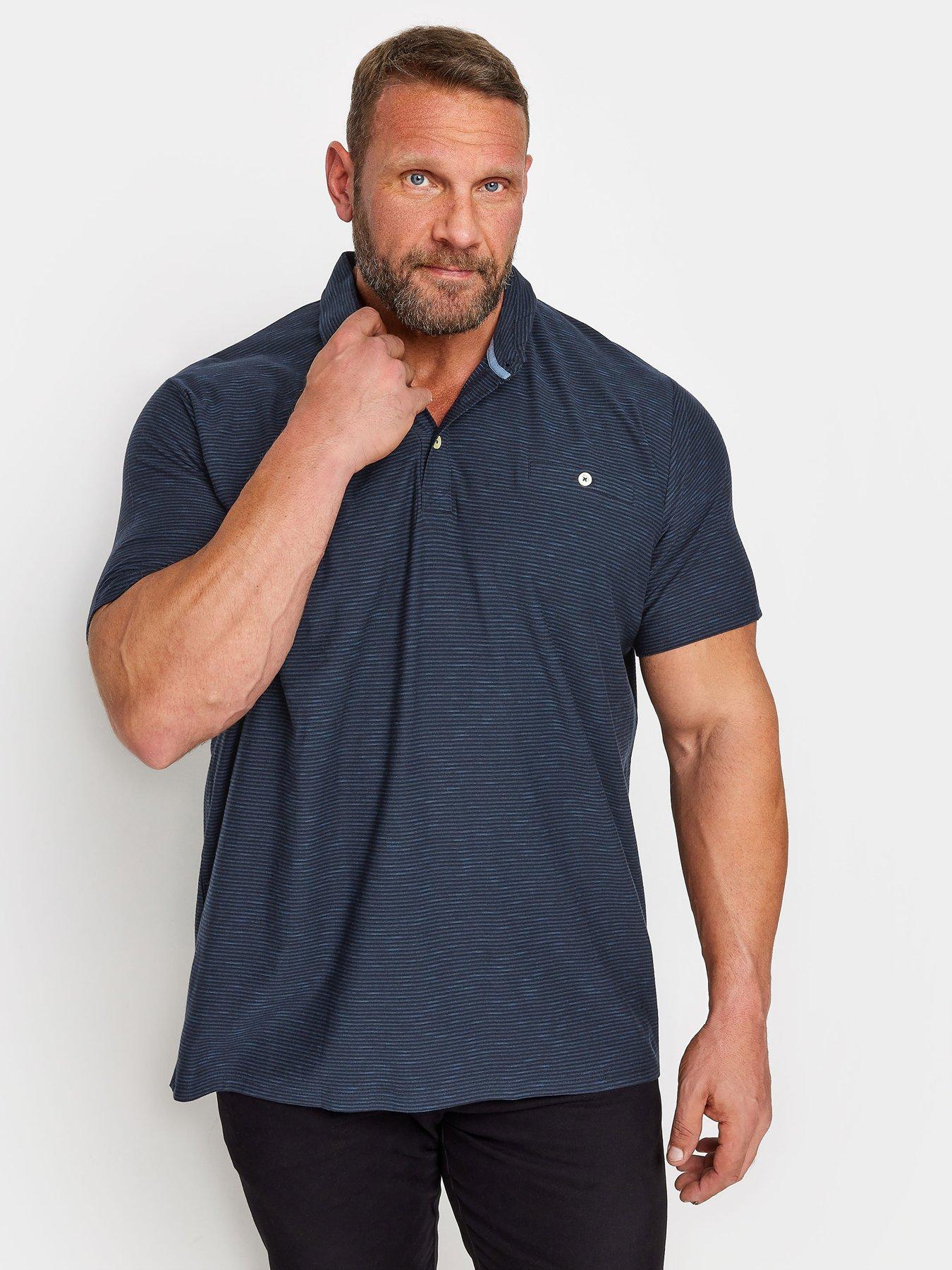 badrhino-reverse-slub-jersey-short-sleeve-polo-shirt-blue