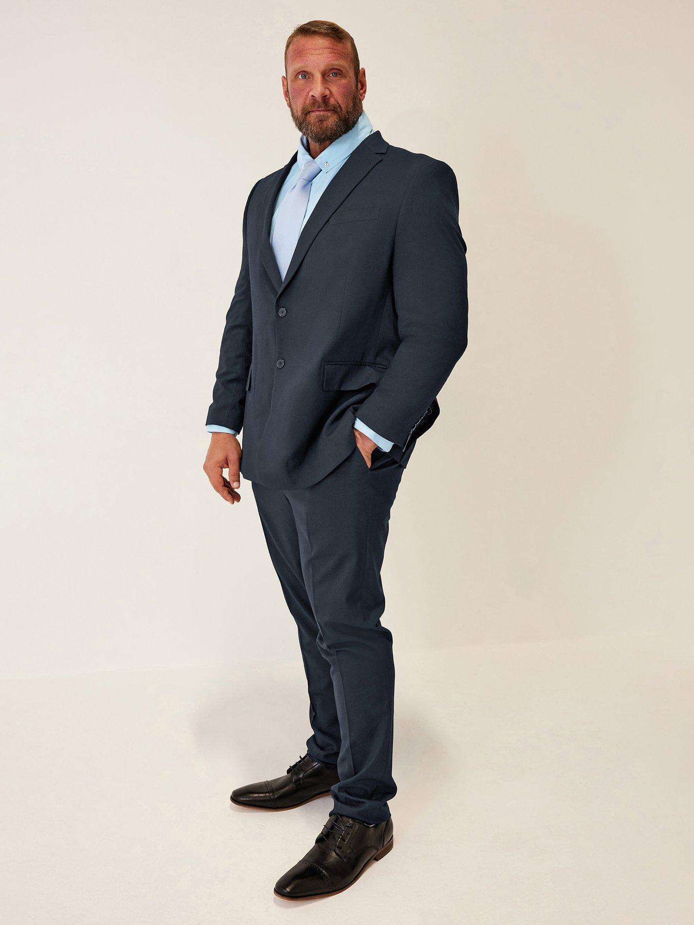 BadRhino Plain Suit Trousers - Blue