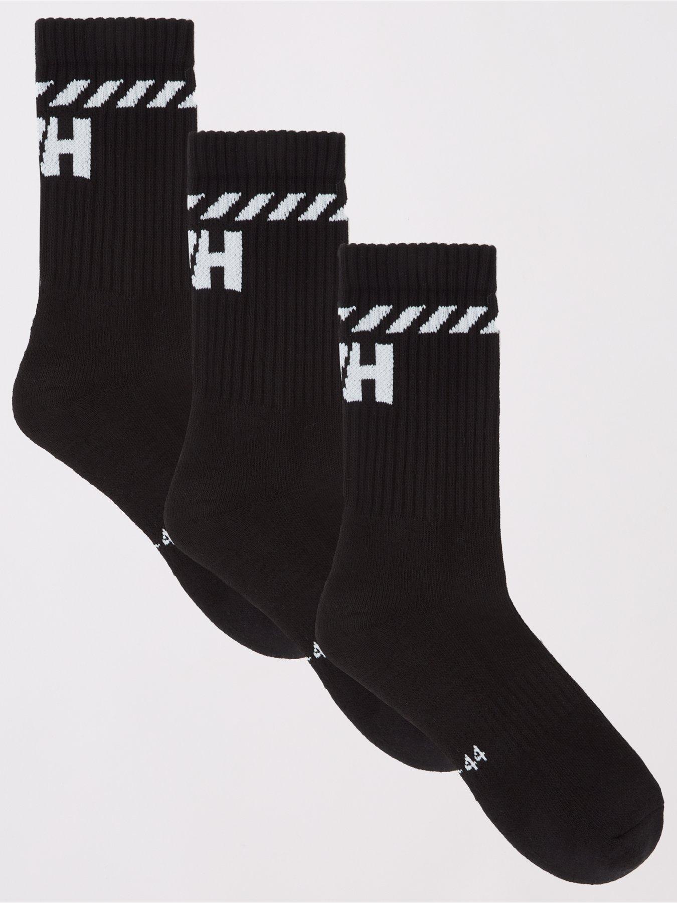 undefined Unisex Cotton Sport Sock 3pk  - Black